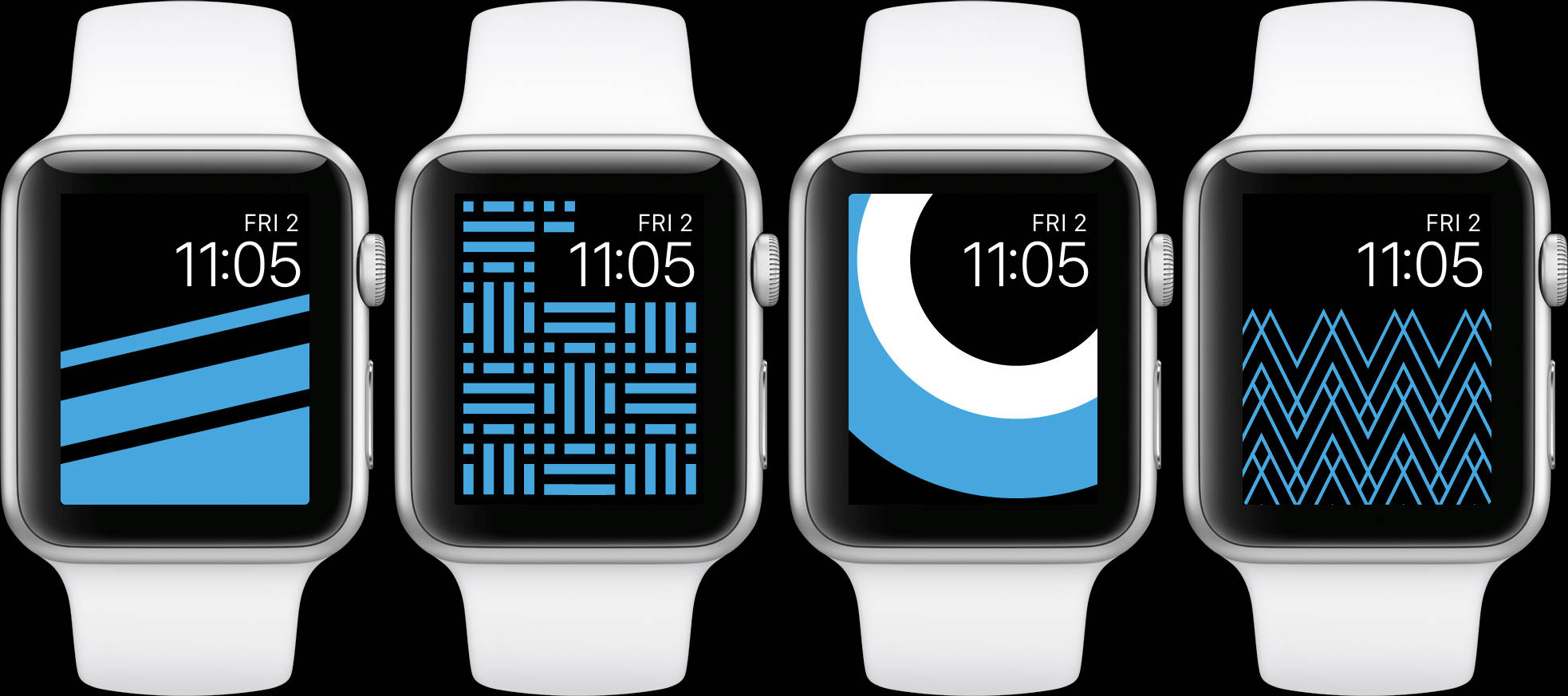 Interfaces Temáticas Azules de Apple Watch Fondos de pantalla