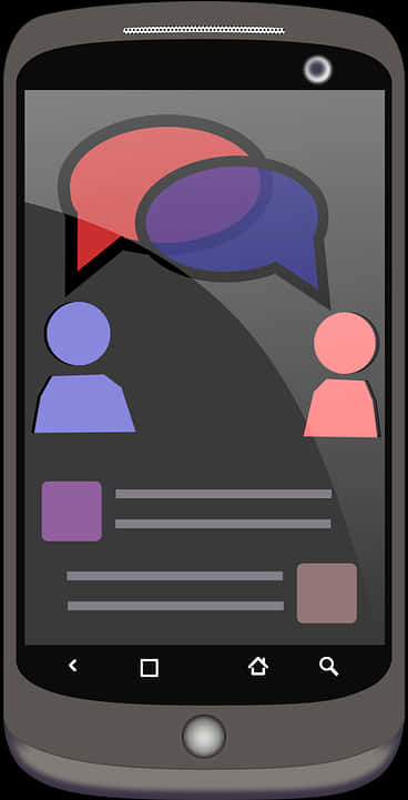 Interfaz de chat vectorial en smartphone Fondos de pantalla