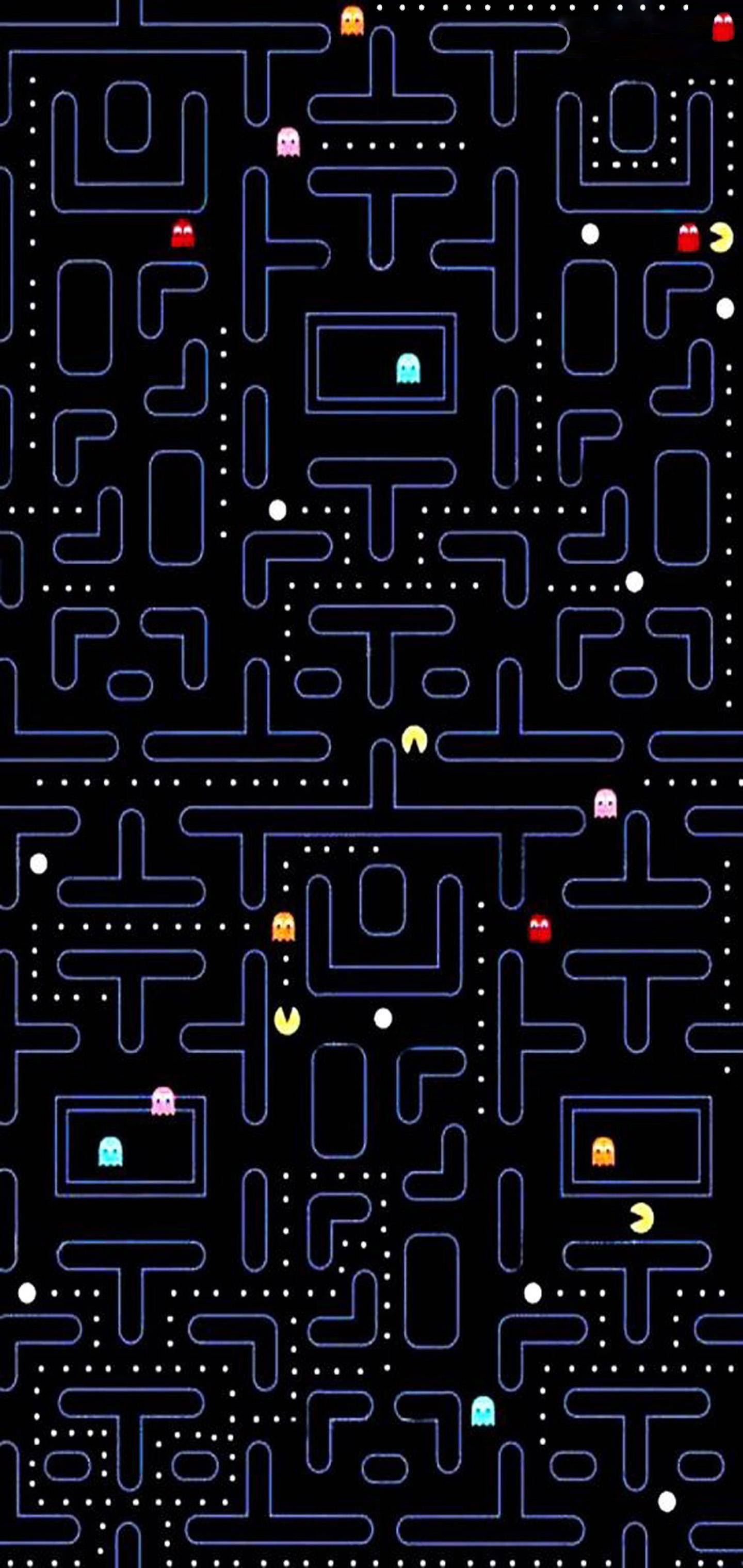 Interfaz de PAC-MAN en el Samsung Galaxy S10 Plus Fondos de pantalla