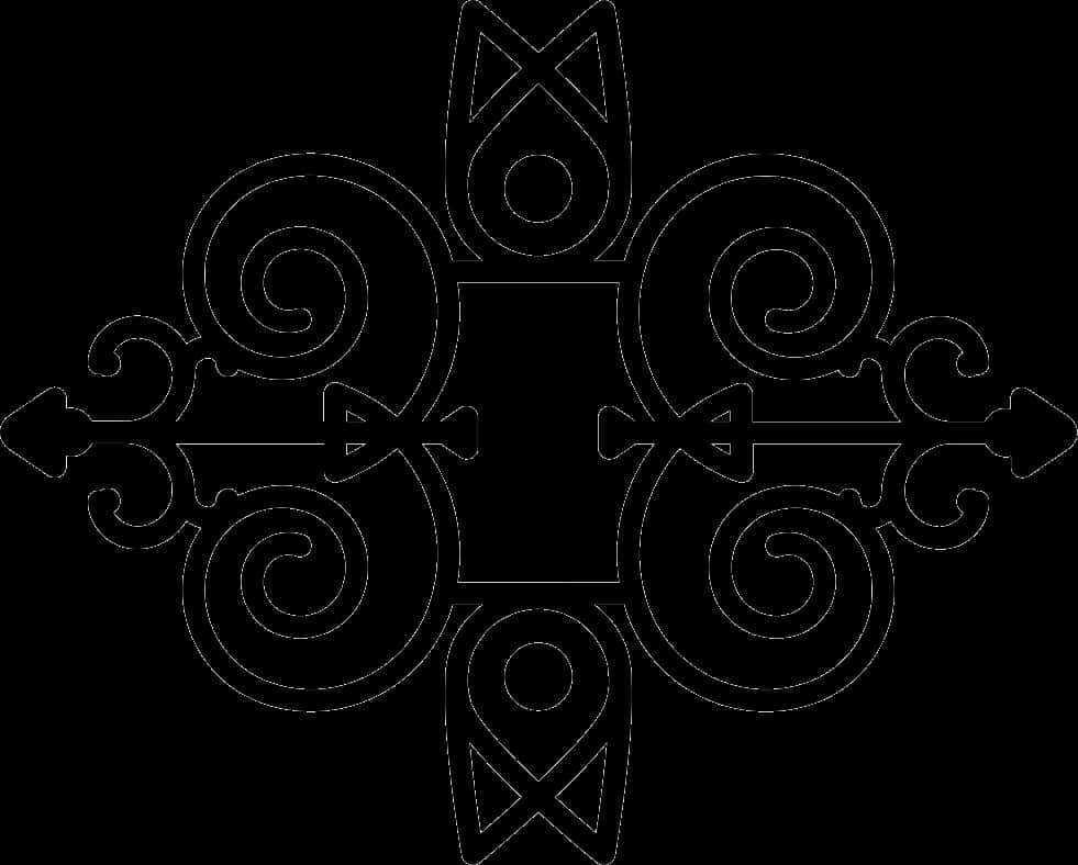 Intrincado diseño floral negro Fondos de pantalla