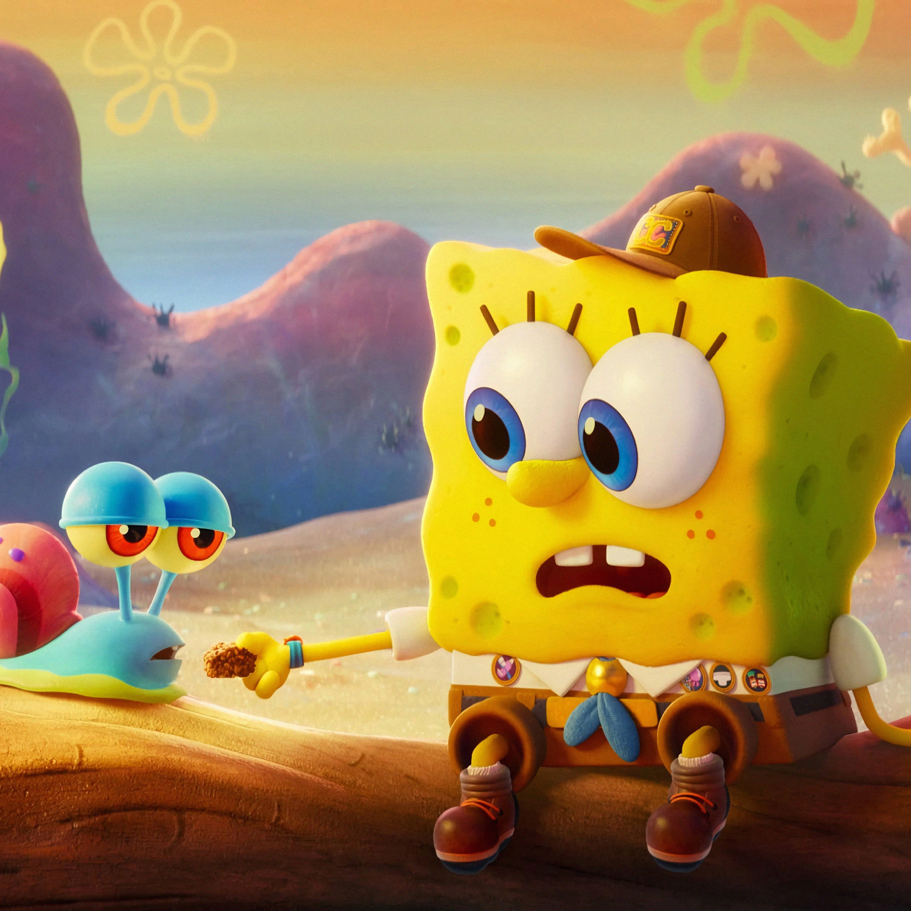 iPad Pro lindo de Bob Esponja y Gary Fondos de pantalla