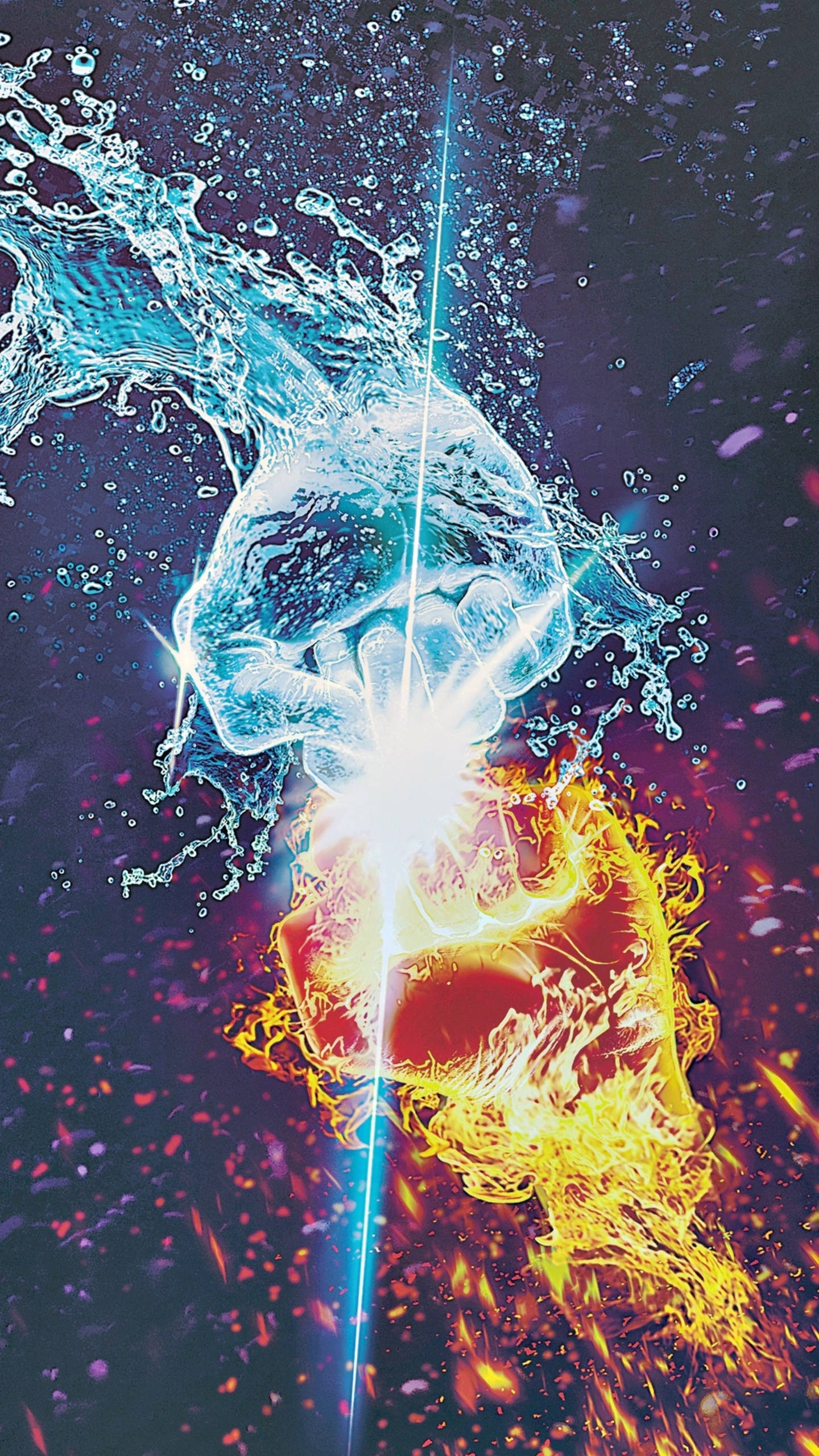 iPhone 12 Pro Max Agua y Fuego Fondos de pantalla