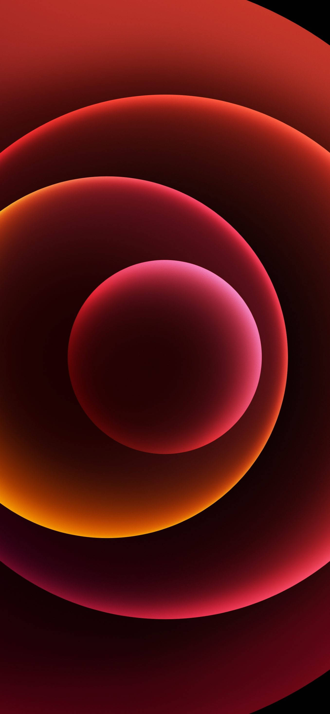 iPhone 13 Círculos Abstractos Rojos Fondos de pantalla