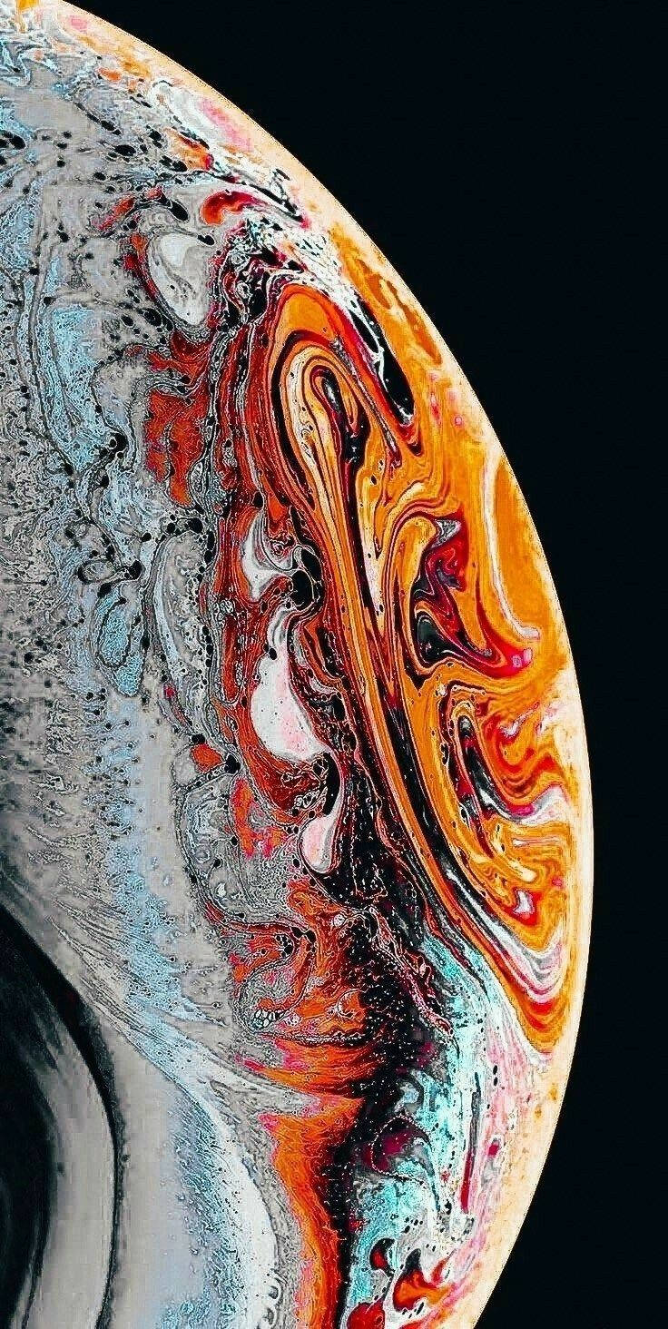 iPhone 13 iOS Planeta Naranja Fondos de pantalla