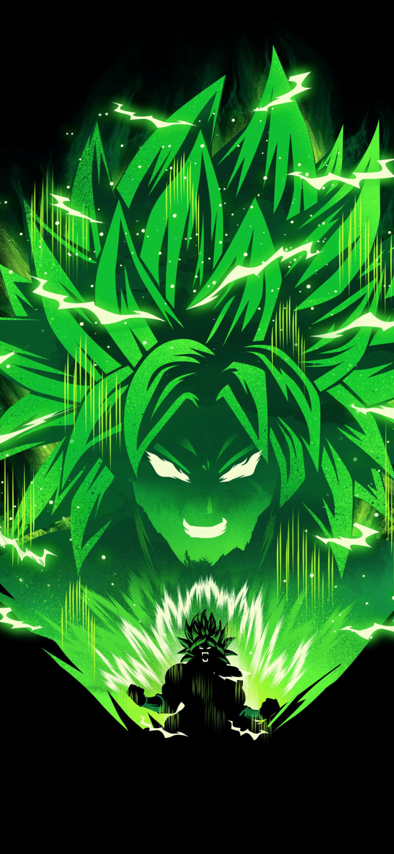 iPhone de Broly Super Saiyan Verde Fondos de pantalla