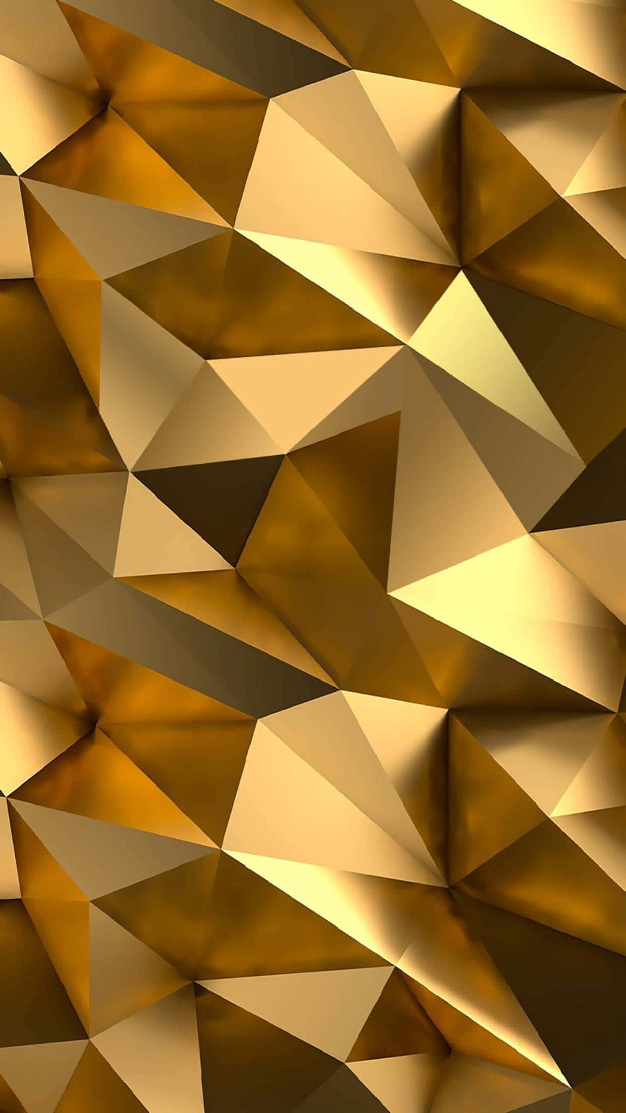 iPhone Dorado Geométrico 3D Abstracto Fondos de pantalla