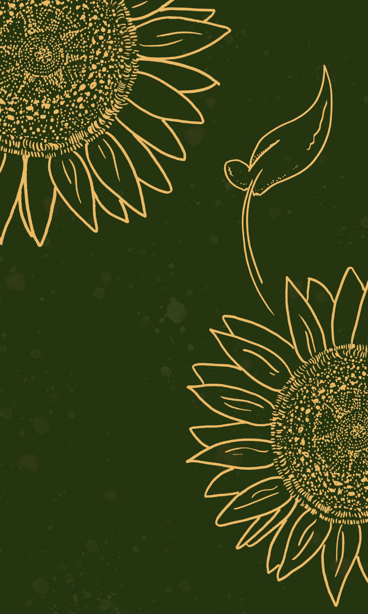 iPhone Estético con Hoja Amarilla y Girasol Fondos de pantalla