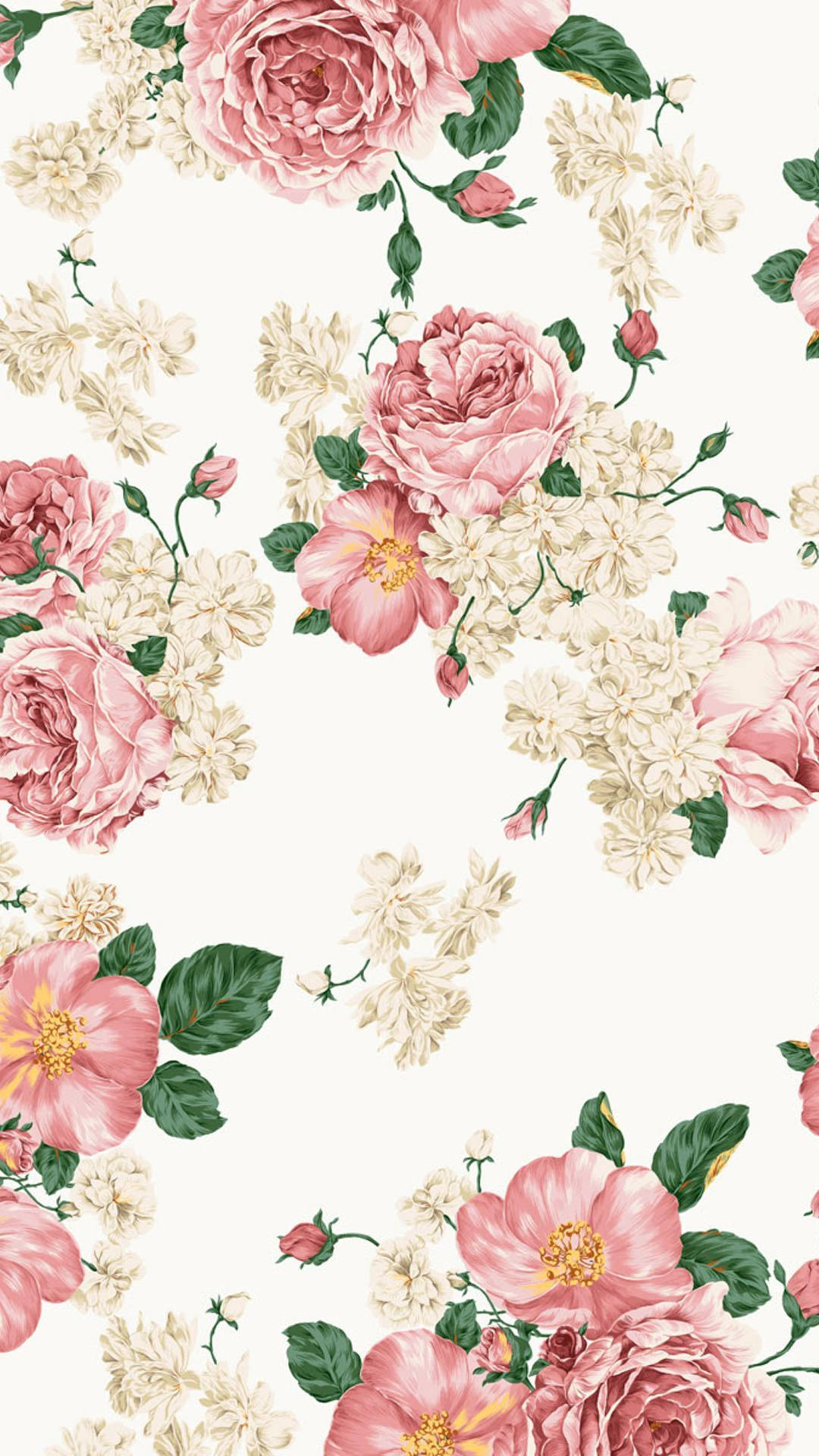 iPhone Floral Blanco y Rosa Fondos de pantalla