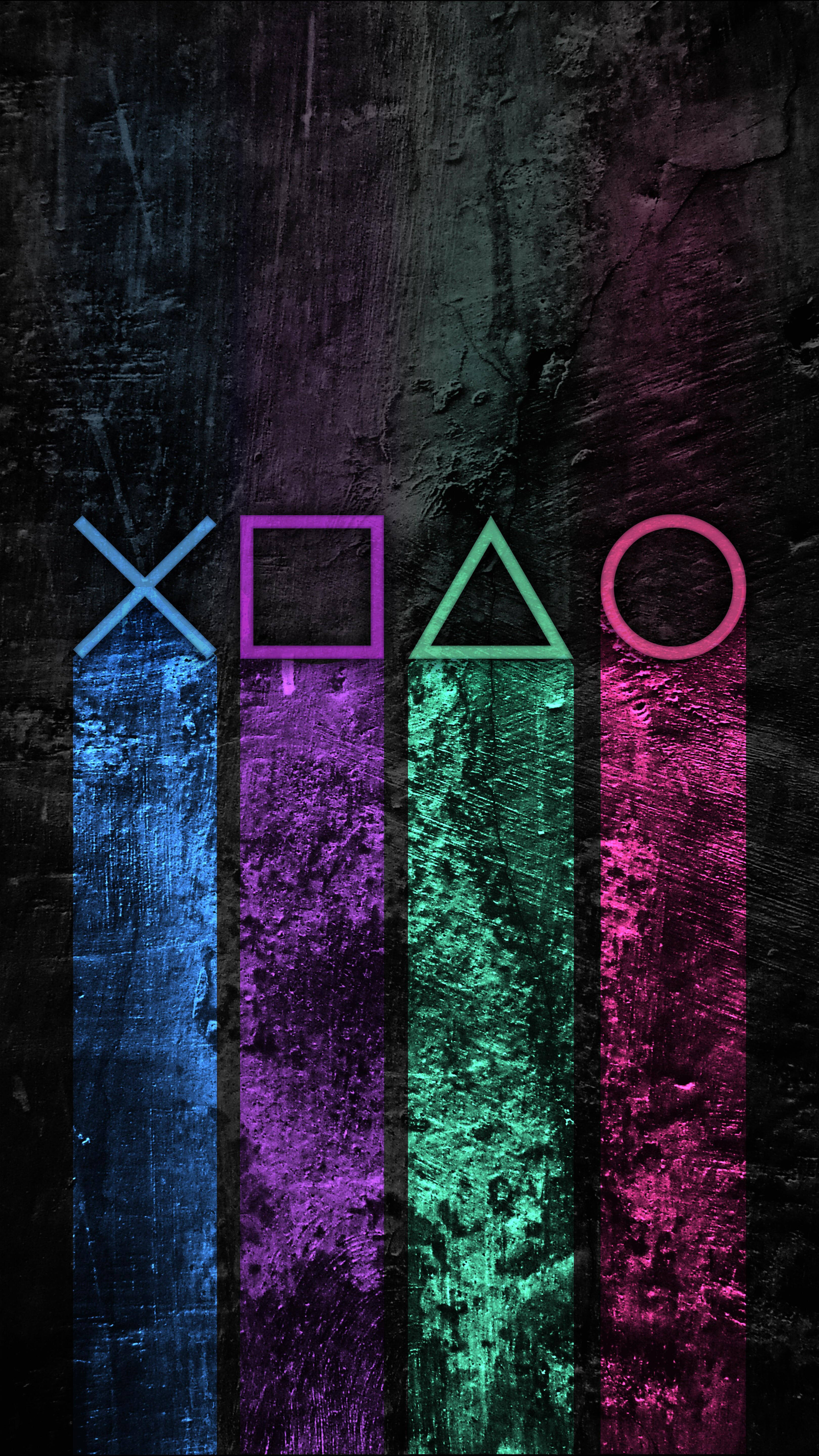 iPhone Gaming Botones de Tiza de PS4 Fondos de pantalla