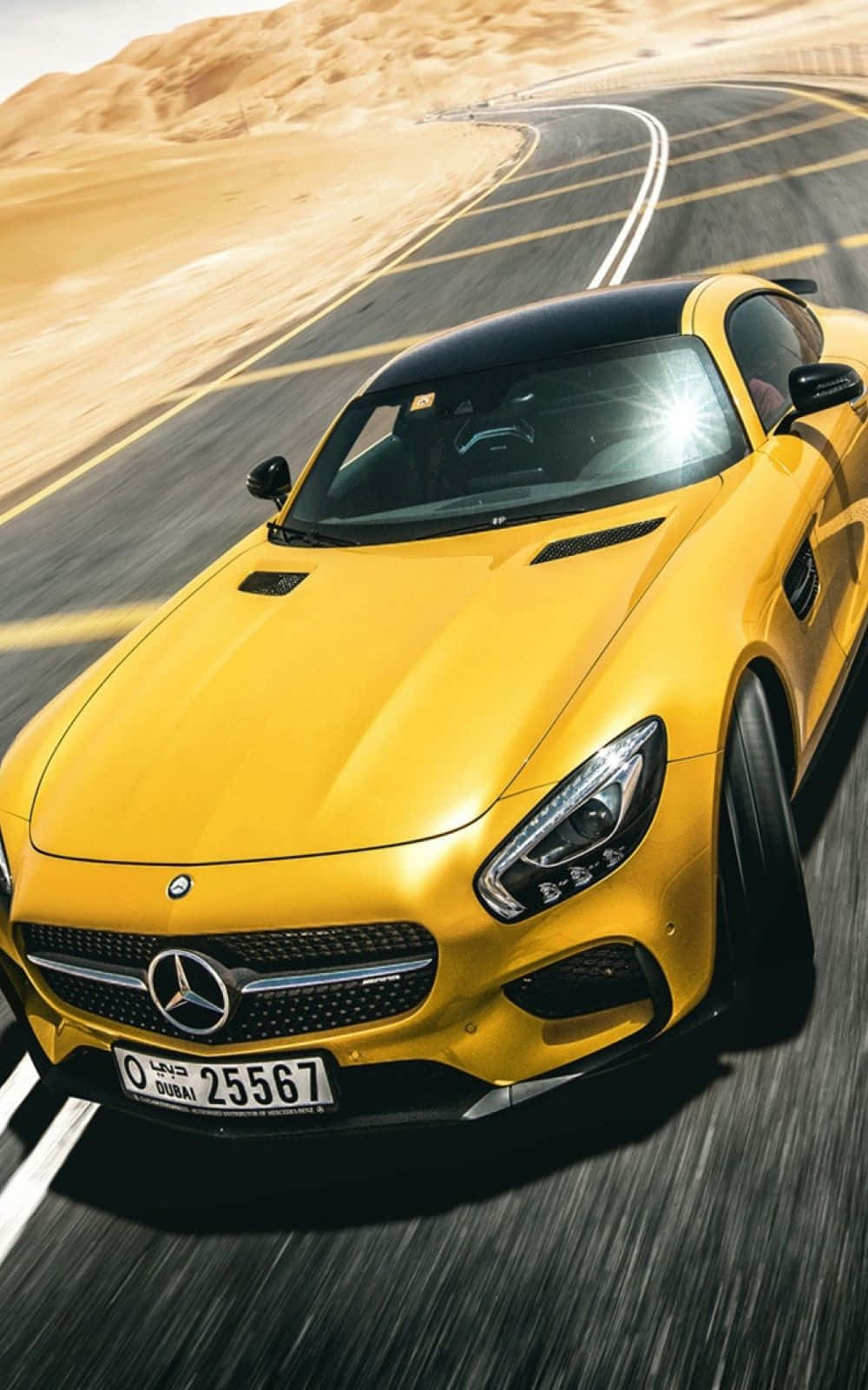 iPhone Mercedes Benz amarillo de lujo Fondos de pantalla