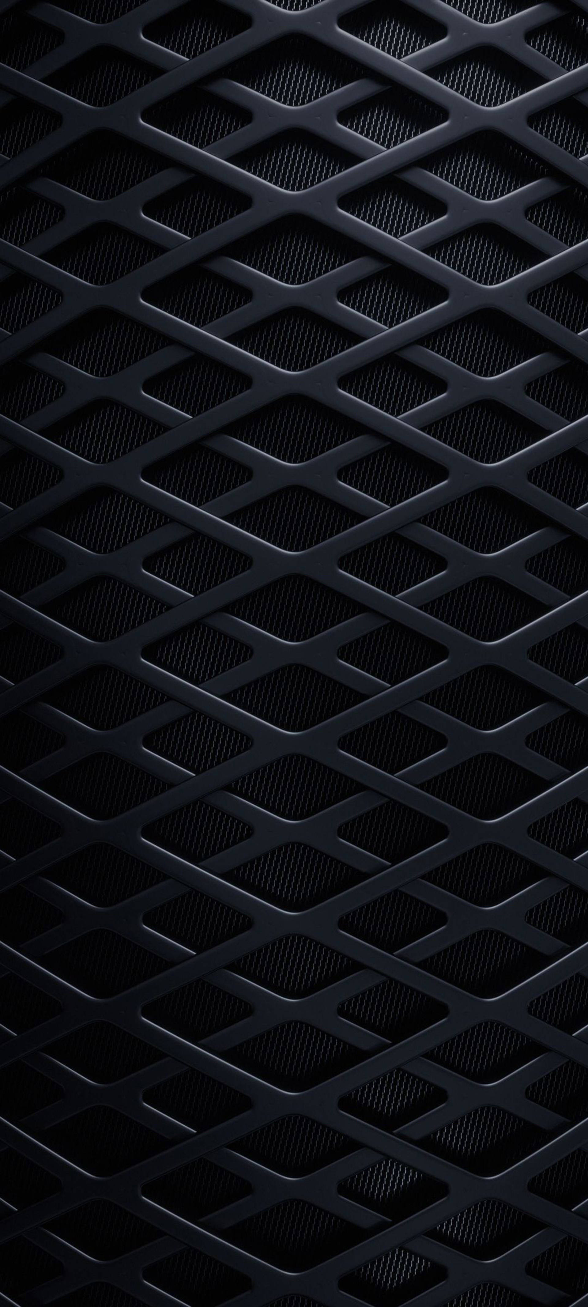 Cuadrícula de rombos negra para iPhone Fondos de pantalla