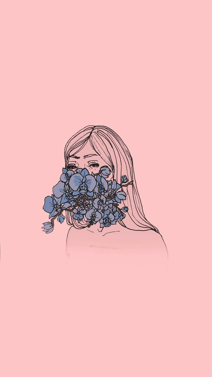 iPhone Triste Chica Pastel Fondos de pantalla