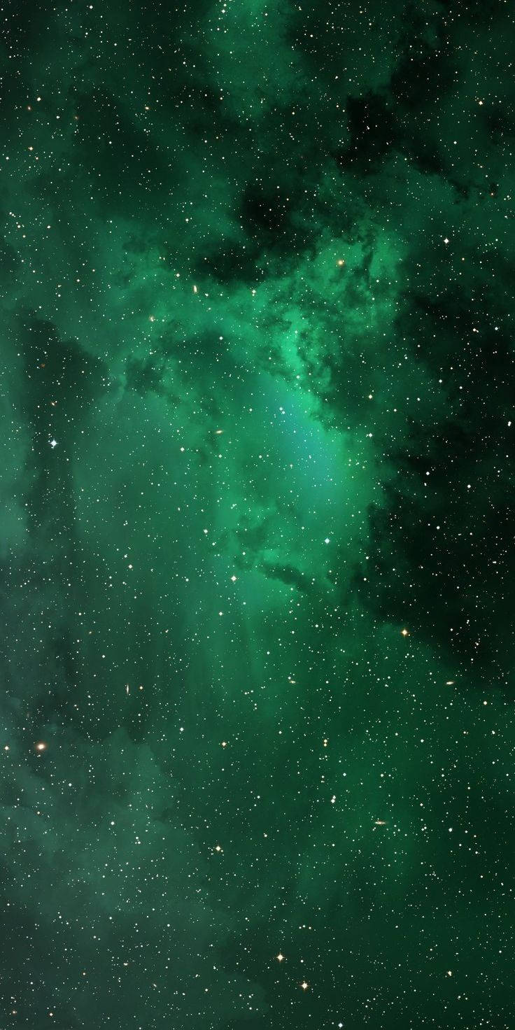 iPhone Verde de Espacio y Estrellas Fondos de pantalla
