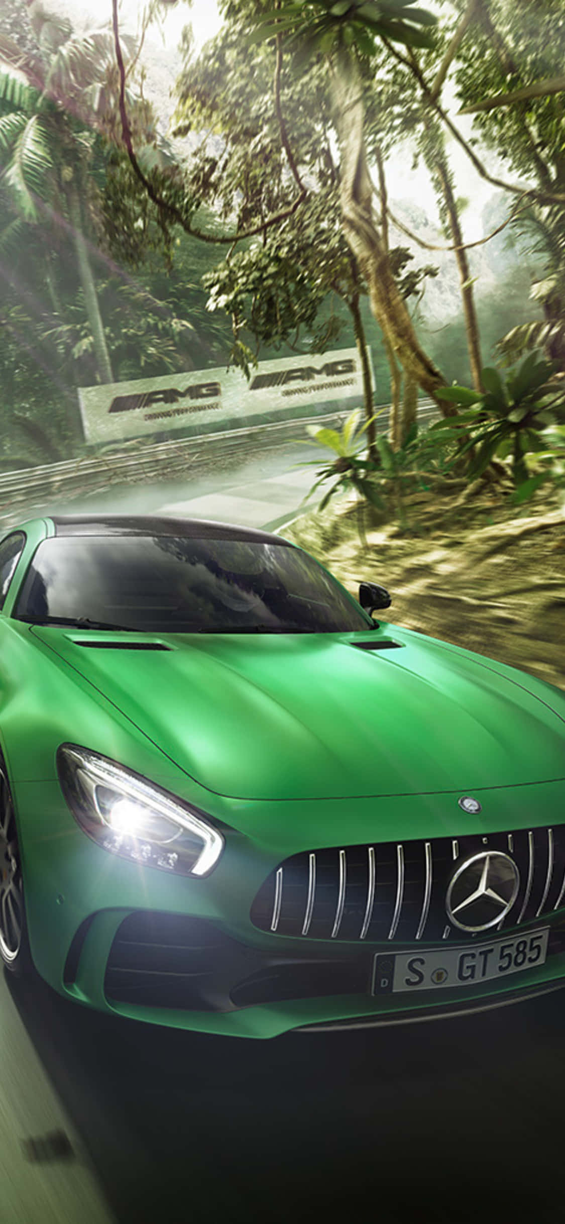 Fondo iPhone X AMG GT-R AMG GT en Carretera Fondos de pantalla