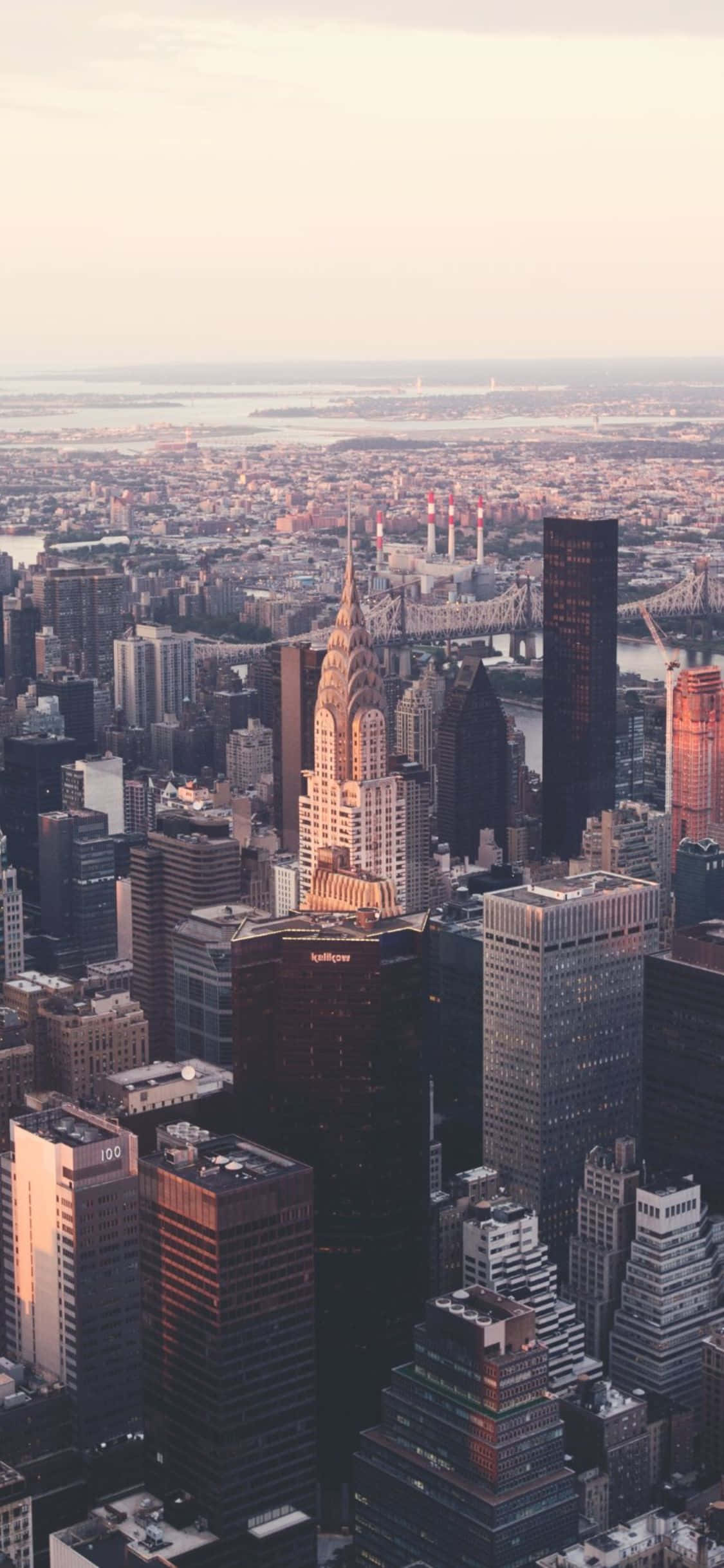 iPhone X con vista al horizonte de Nueva York Fondos de pantalla