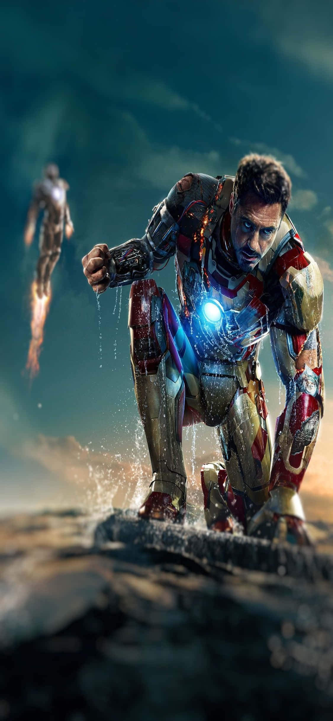 iPhone X Fondo de Iron Man con Tony Stark Sin Casco Fondos de pantalla