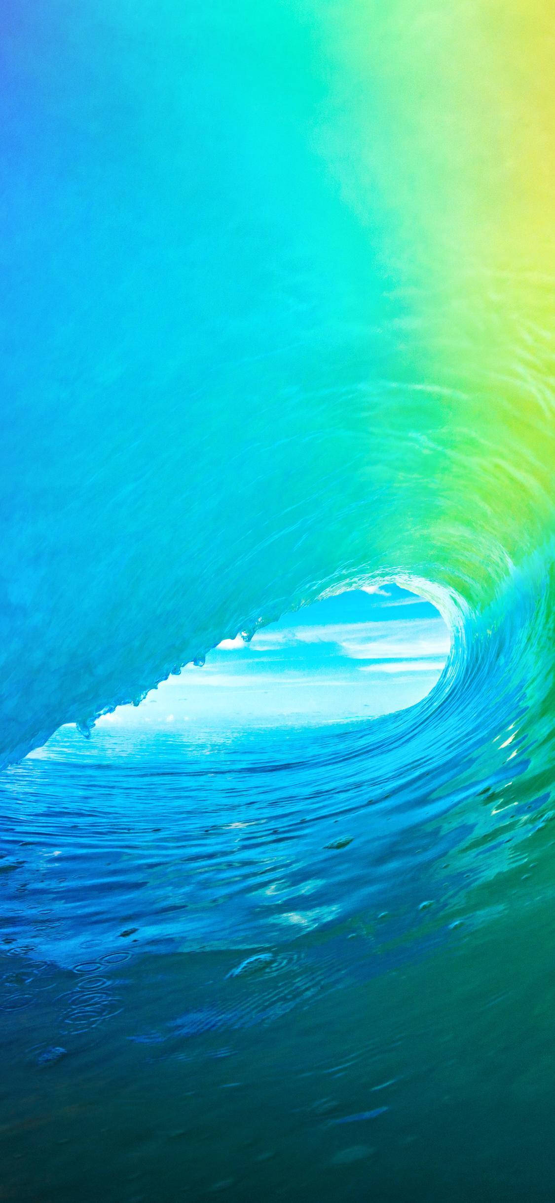 iPhone X Original Olas Azul Océano Fondos de pantalla