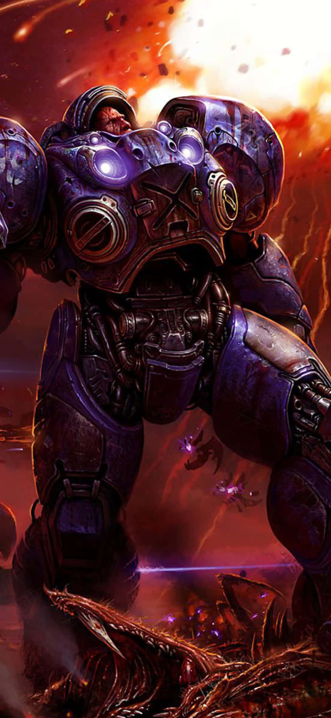 iPhone X Starcraft Ii Fondo Mecha Pesado Fondos de pantalla