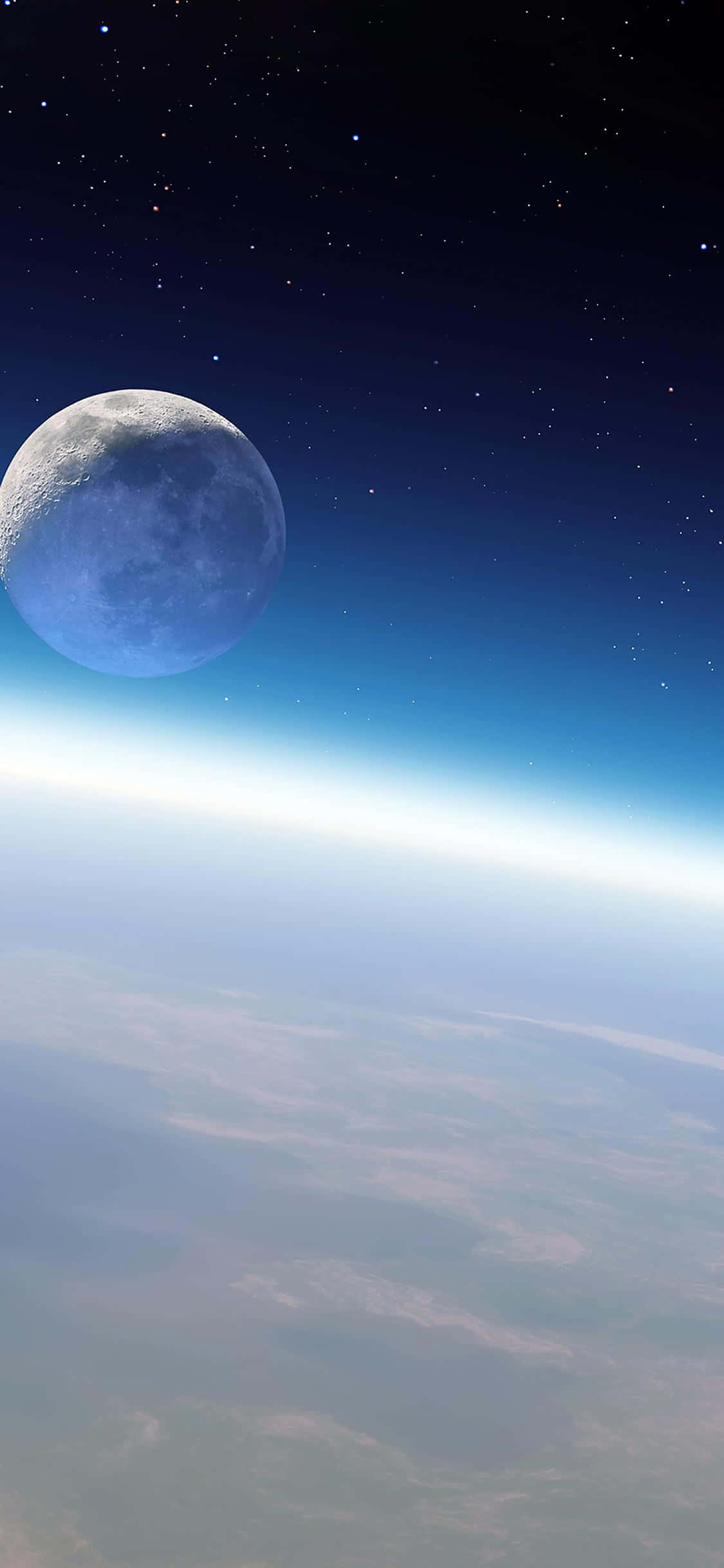 iPhone X Tierra desde el espacio brillante Fondos de pantalla