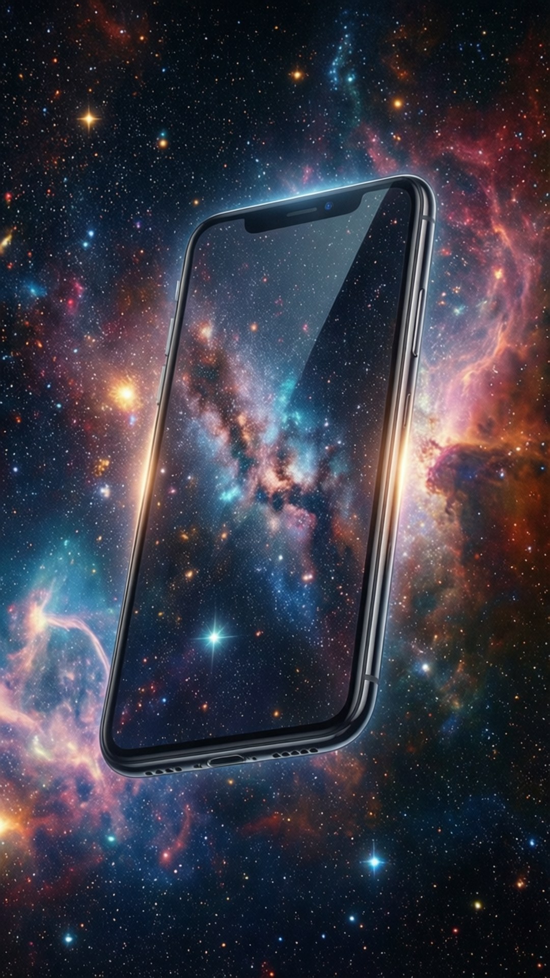 iPhone XR flotando en el espacio Fondos de pantalla