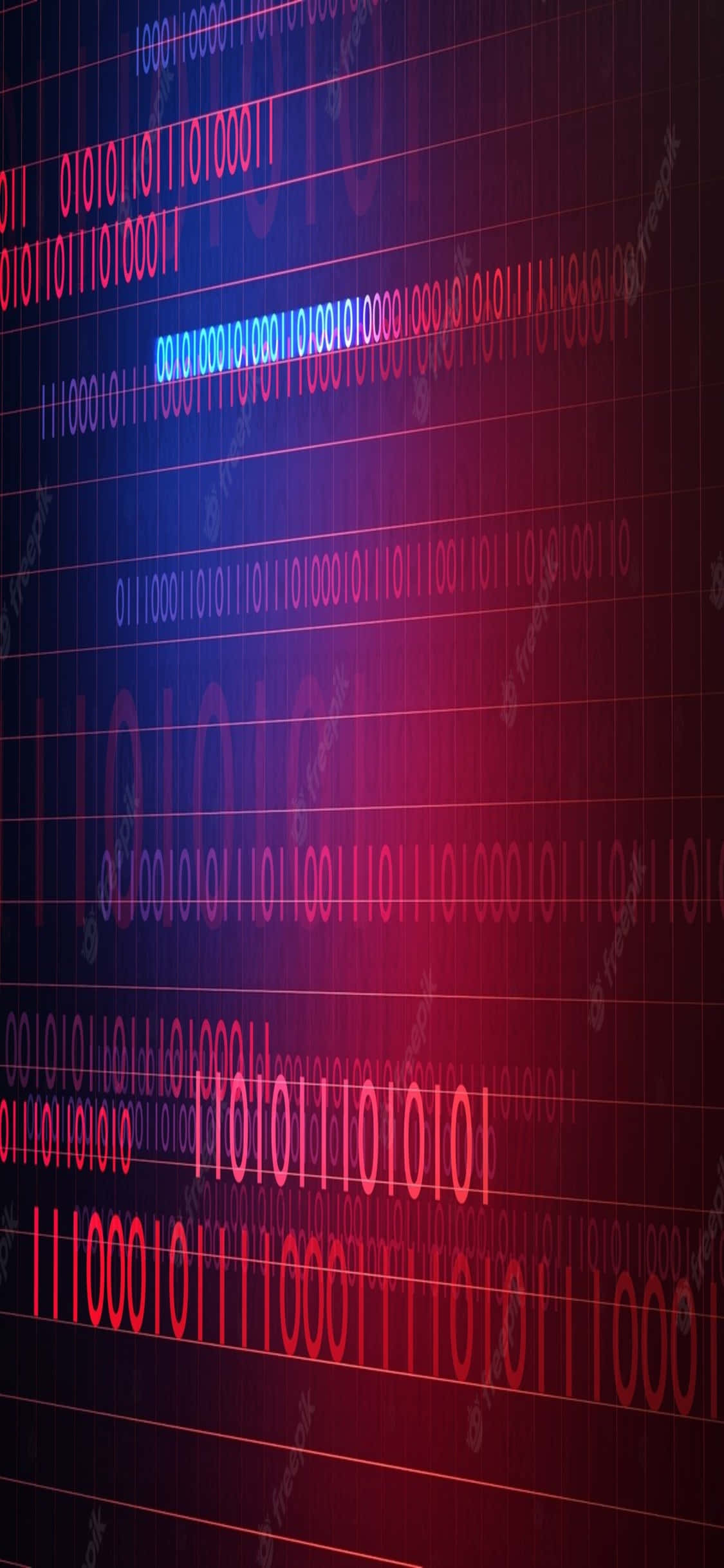 iPhone Xs Fondo de Programación con Glitch Binario Fondos de pantalla