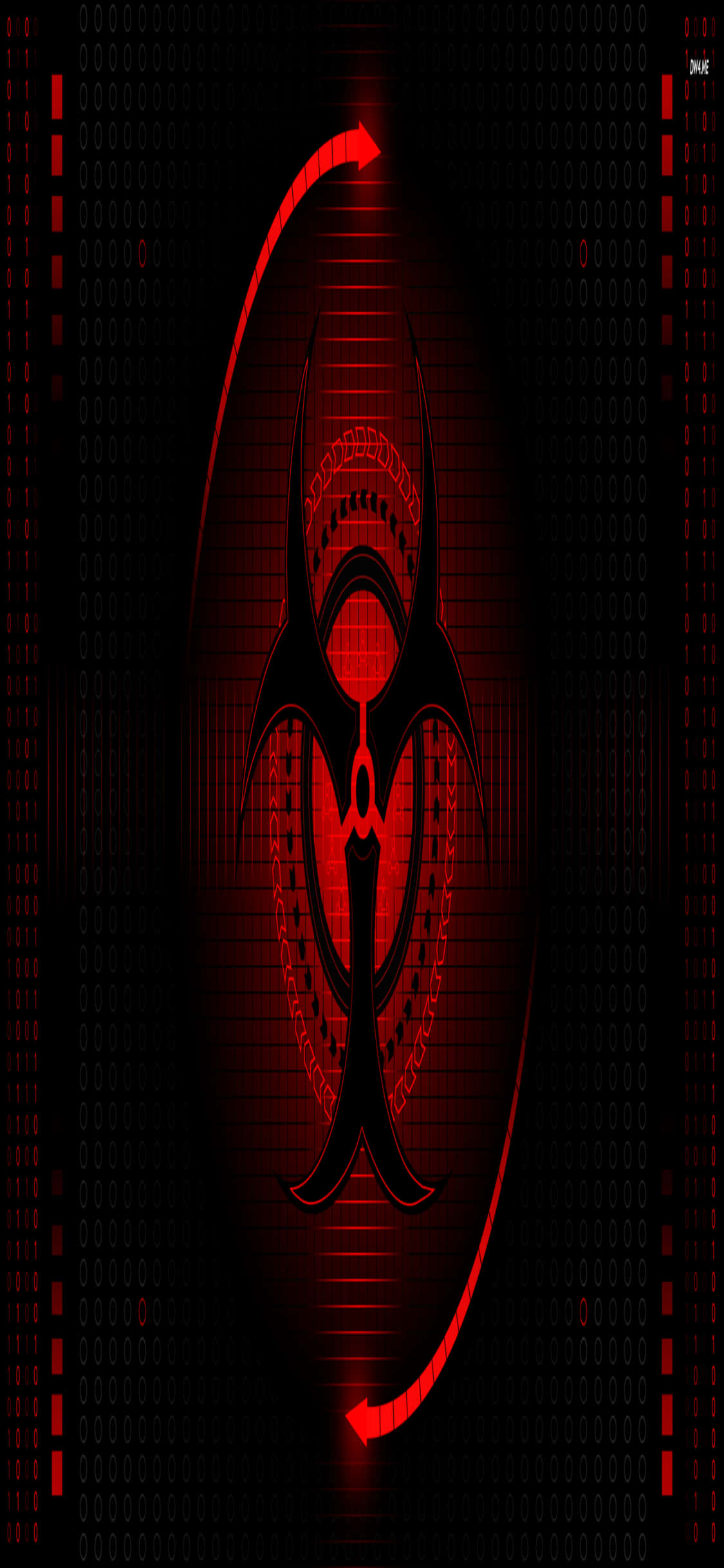 iPhone Xs Fondo de Programación con Símbolo de Riesgo Biológico Fondos de pantalla