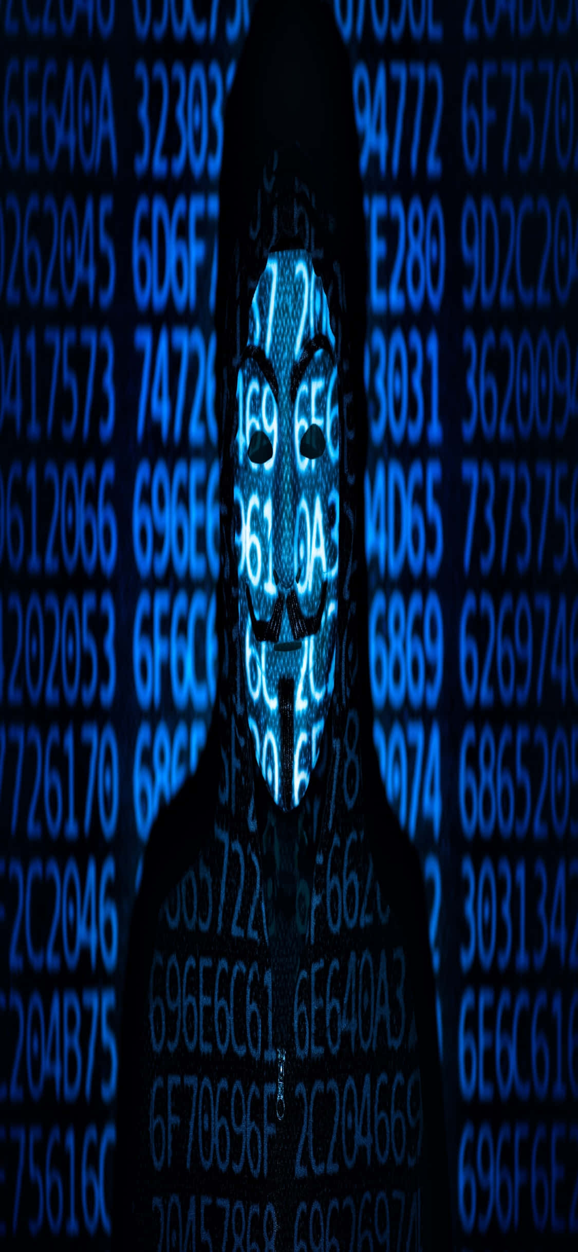 iPhone Xs Fondo de Programación Máscara de Hacker Fondos de pantalla