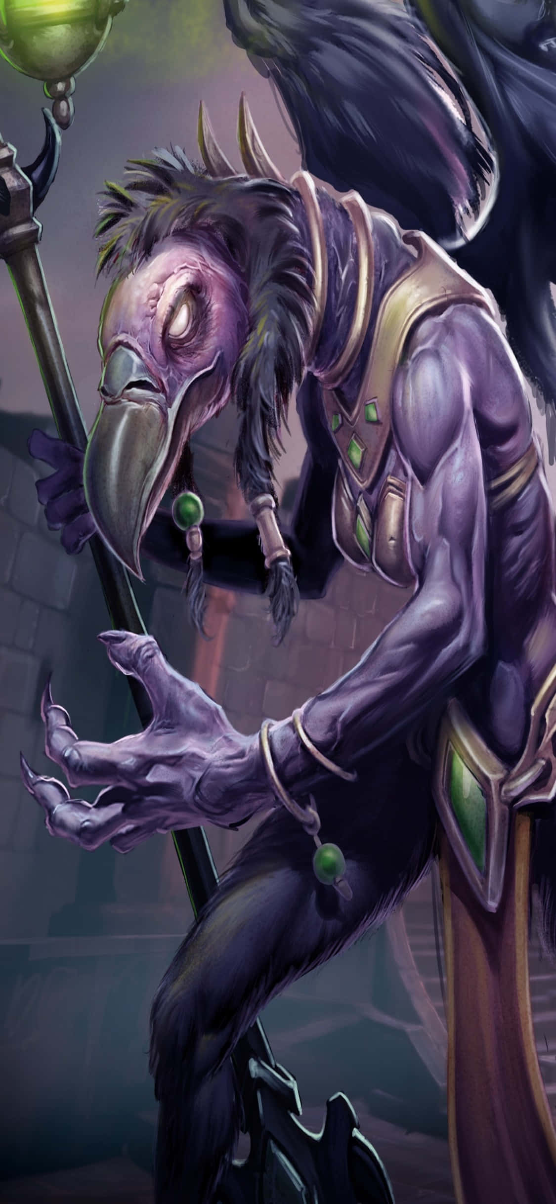 iPhone Xs Fondo Runescape Fanart Pintura Cuervo Mago Fondos de pantalla