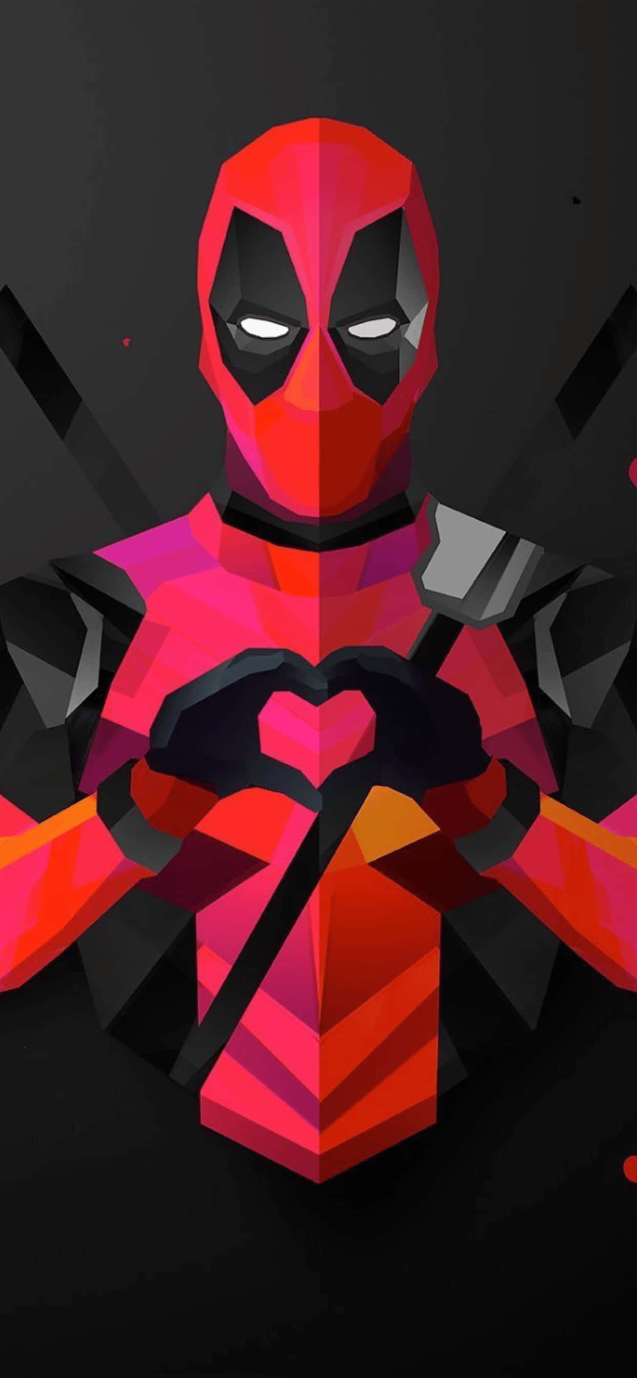 iPhone XS Max Fondo Corazón con Mano de Deadpool de Marvel Fondos de pantalla