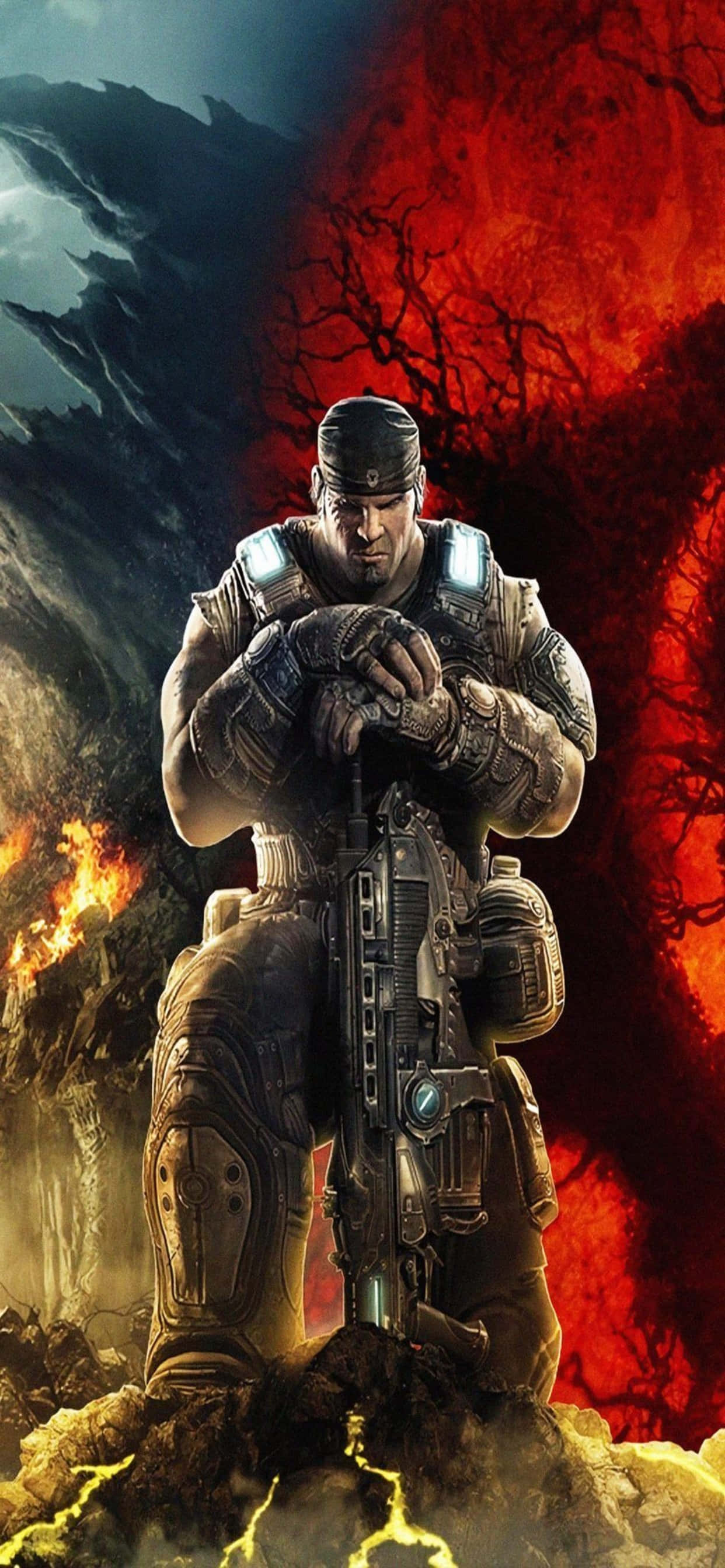 Fondo de Marcus Fenix de Gears of War 5 para iPhone XS Max Fondos de pantalla
