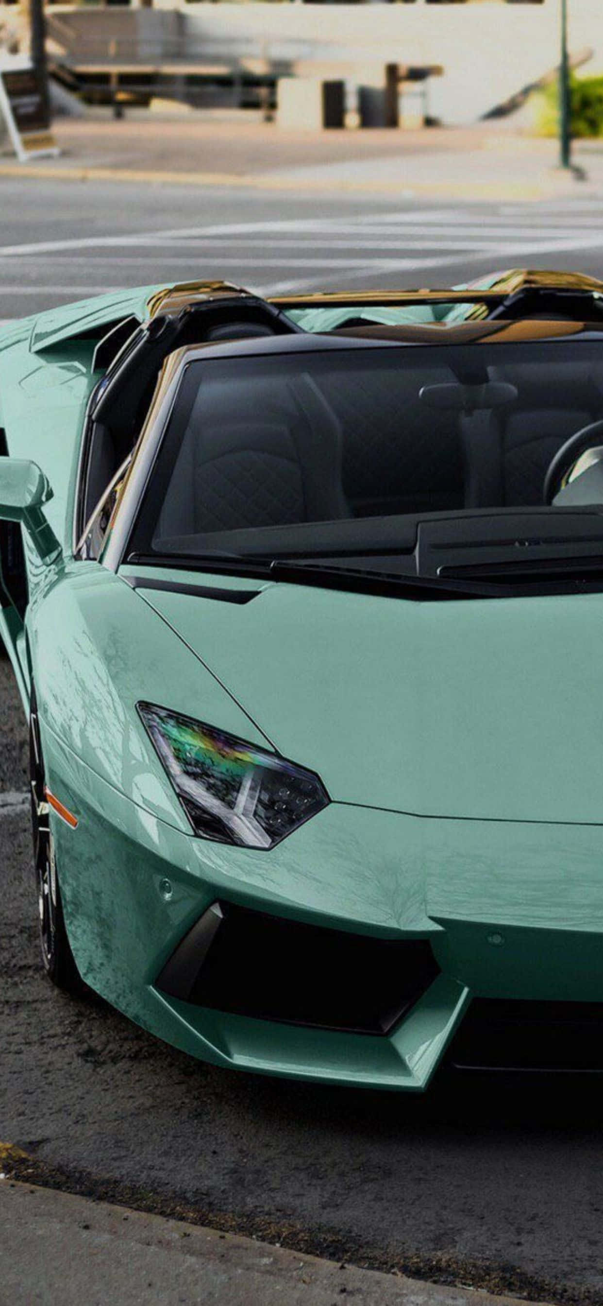 iPhone XS Max Lamborghini Fondo Azul Claro Fondos de pantalla