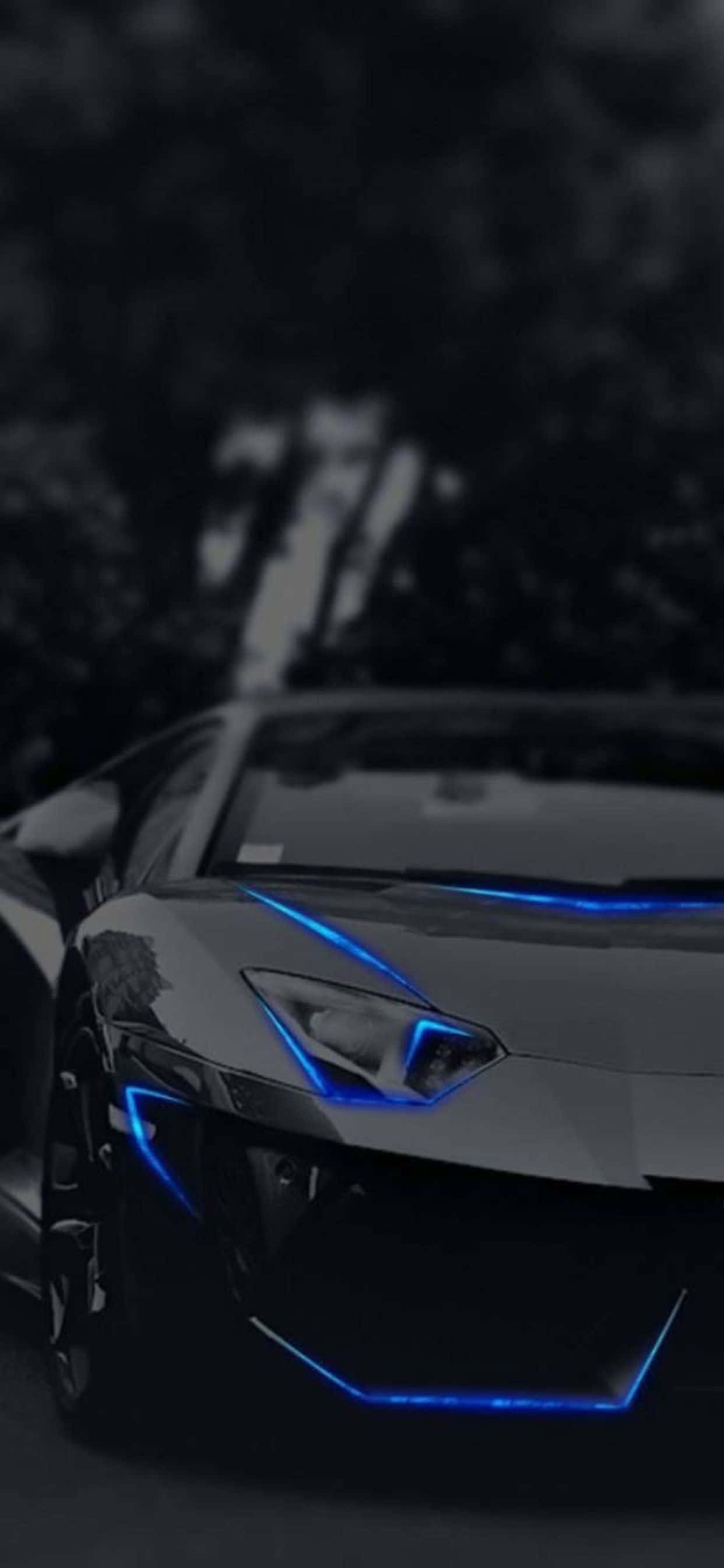 iPhone XS Max Lamborghini Fondo Azul Fondos de pantalla