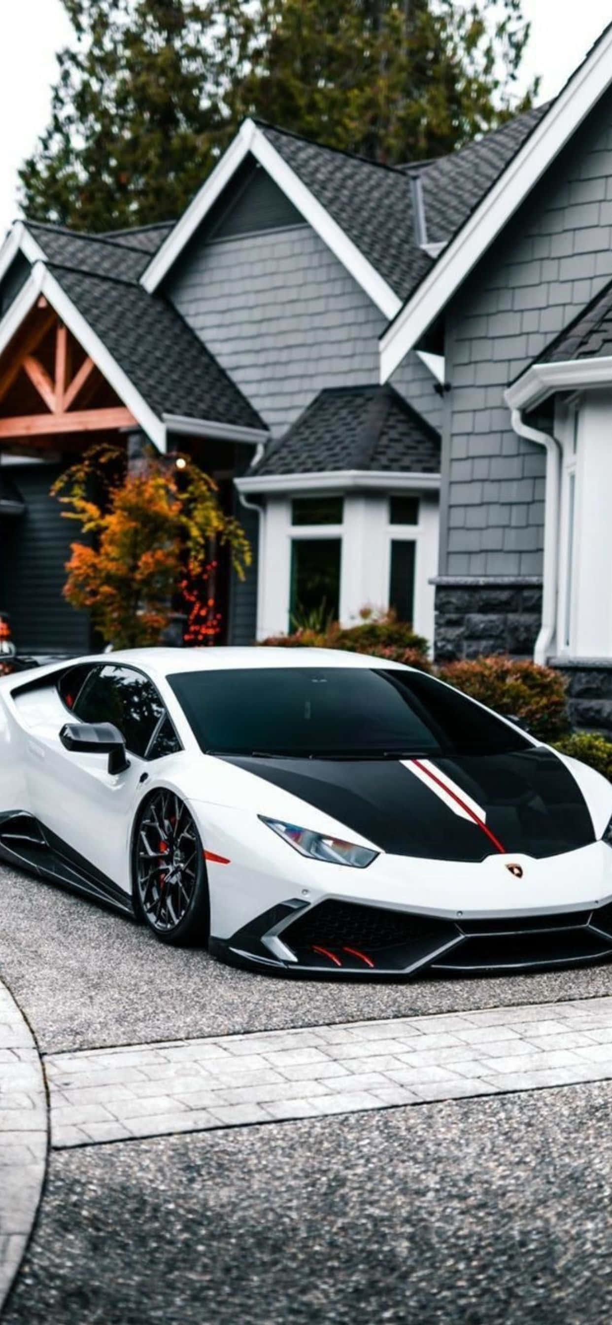 Fondo iPhone XS Max Lamborghini Blanco y Negro Fondos de pantalla