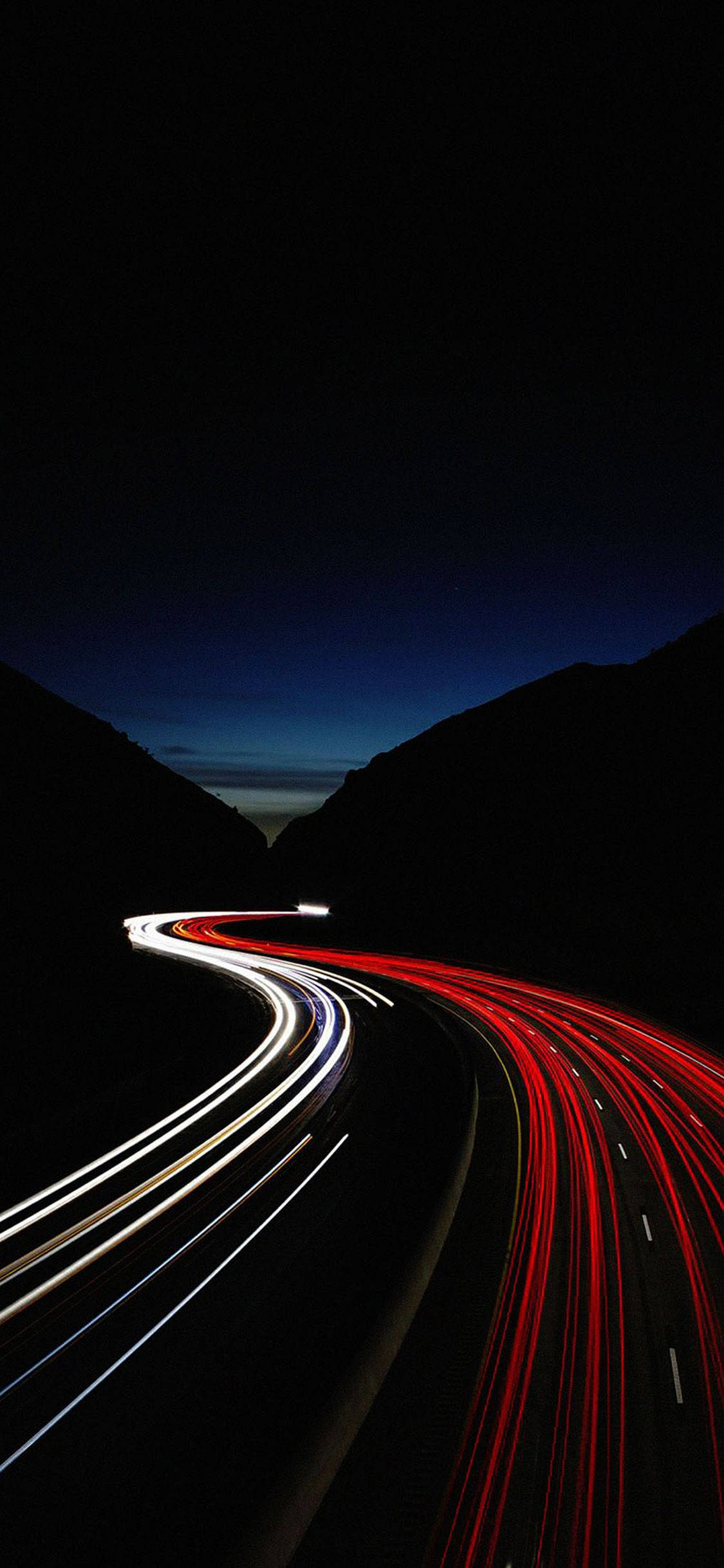 iPhone XS Max OLED Carretera de Noche Fondos de pantalla