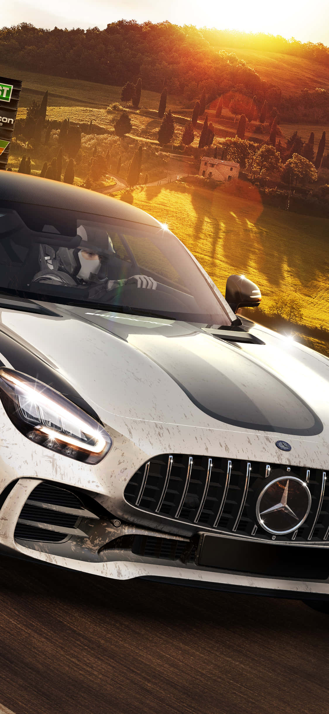 iPhone XS Max Project Cars 2 Fondo Mercedes Benz plateado Fondos de pantalla