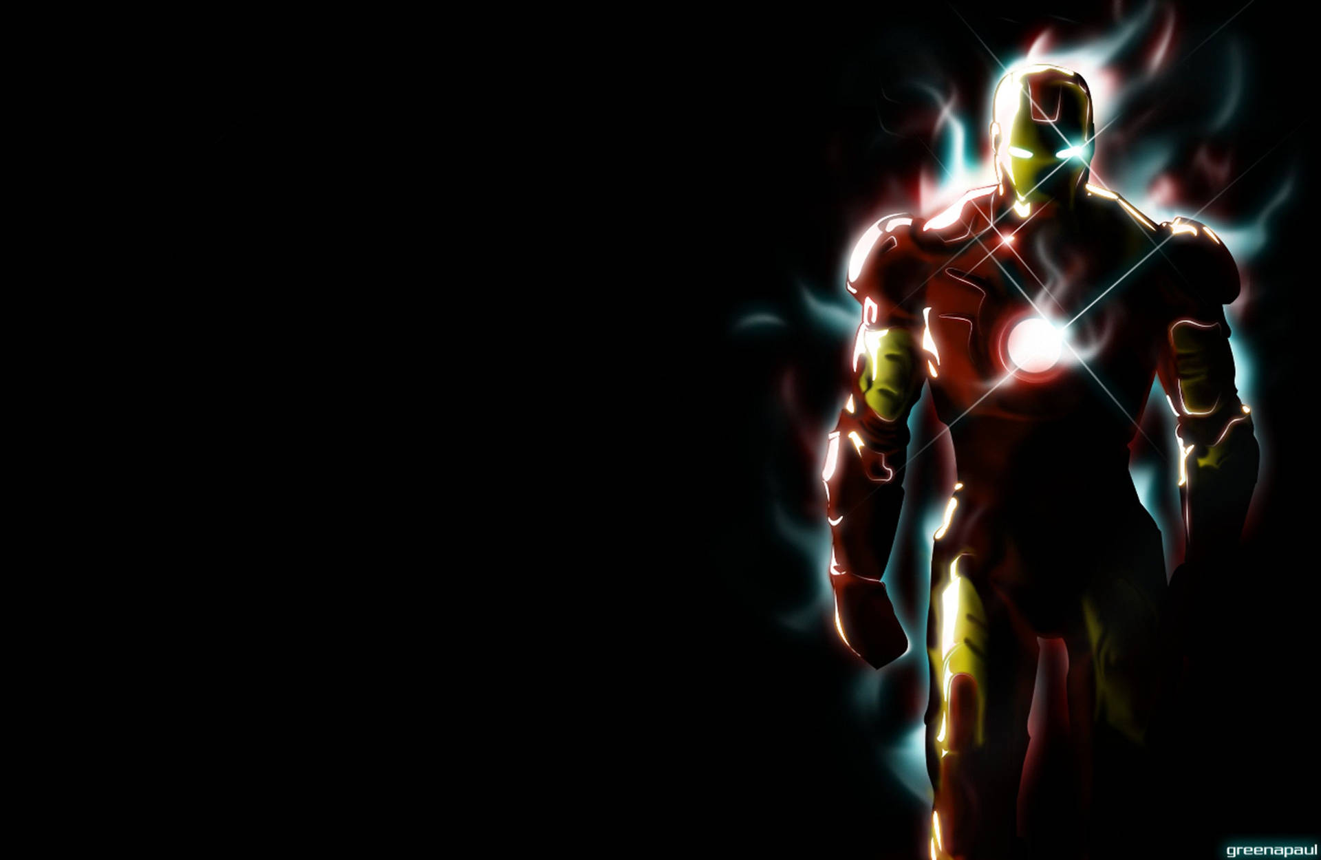 Fondo de pantalla de Iron Man en la oscuridad