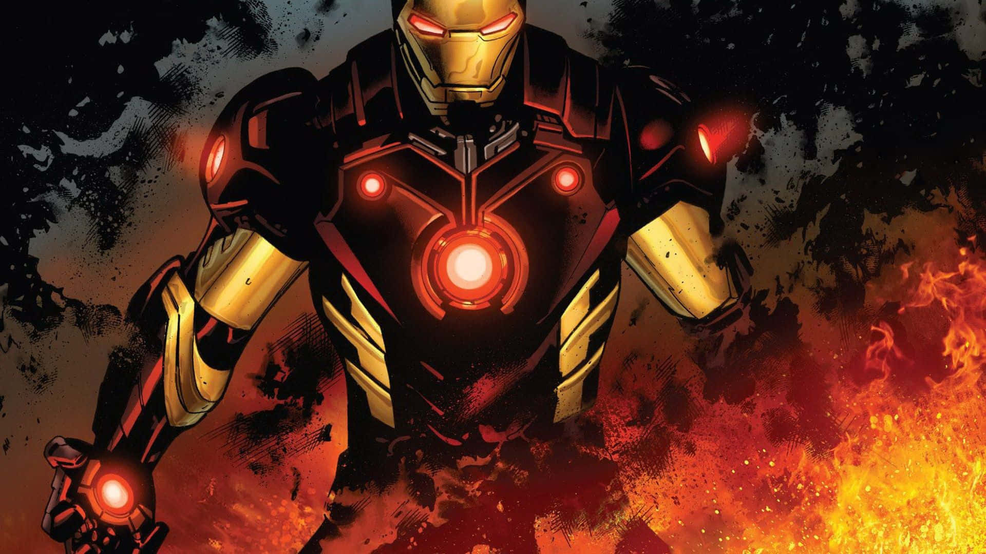 Iron Man en Pose de Acción Fondos de pantalla