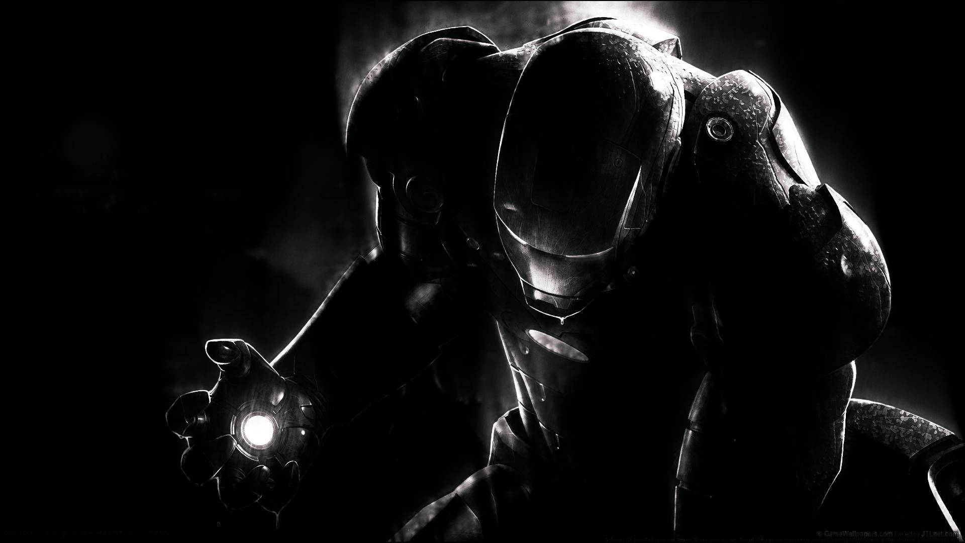 Fondo de pantalla monocromático de Iron Man