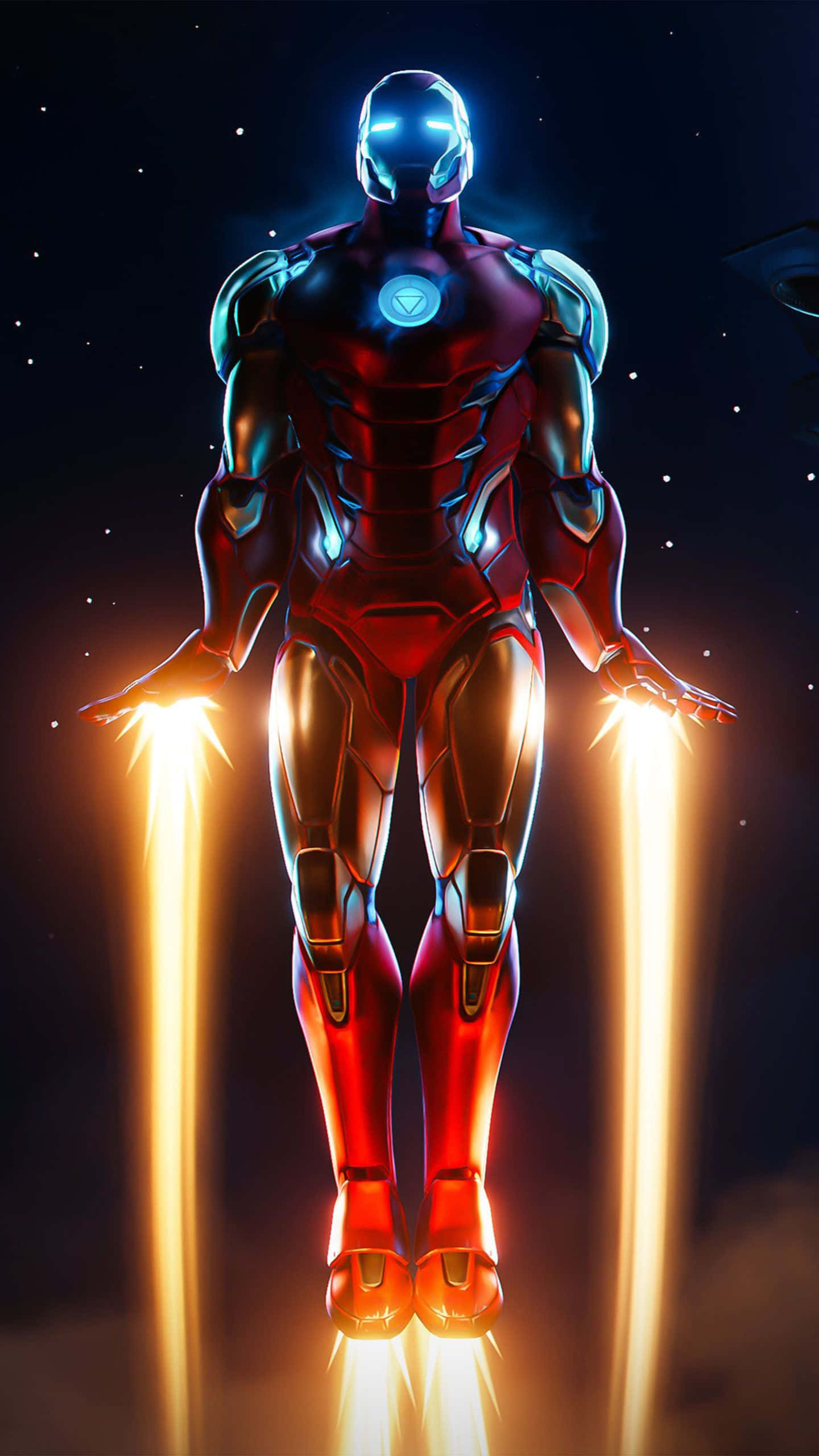 Iron Man Volando en el Cielo Estrellado Fondos de pantalla