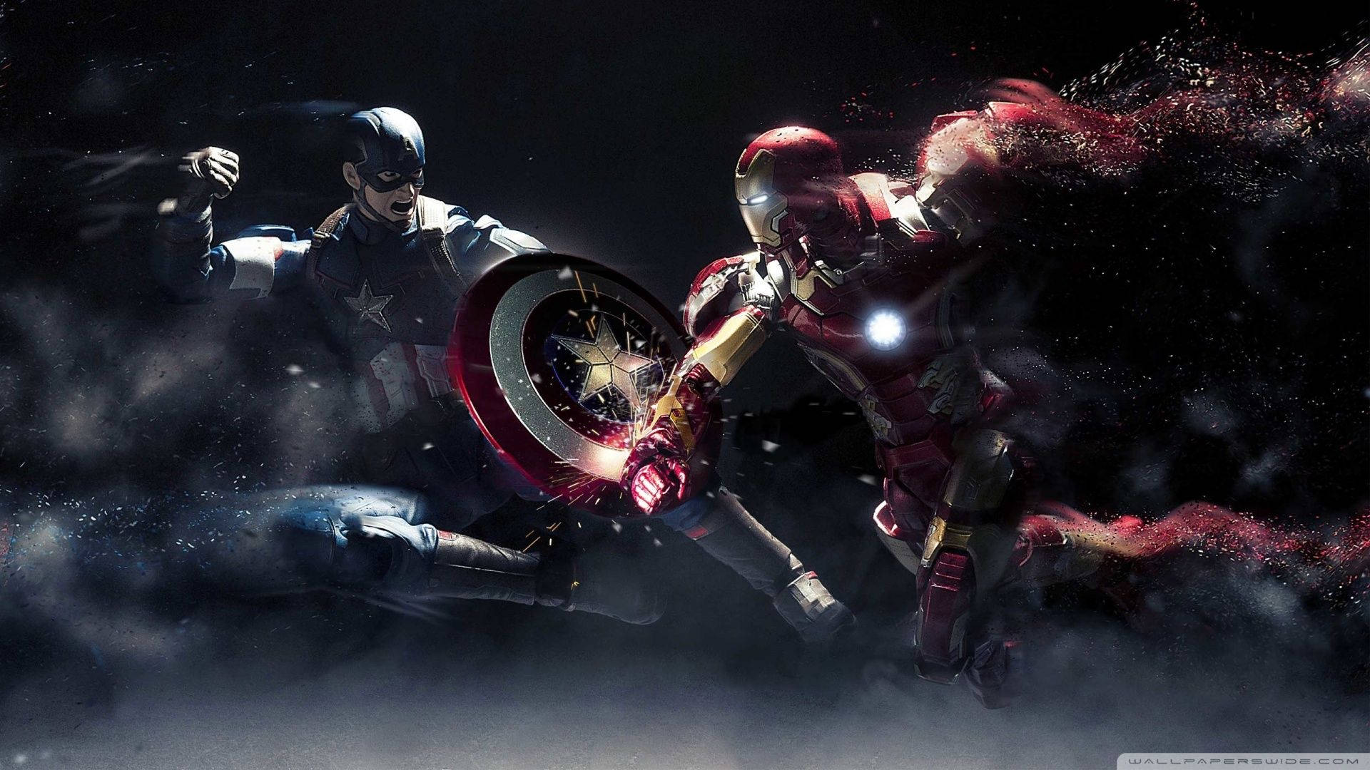 Iron Man y Capitán América Fondos de pantalla