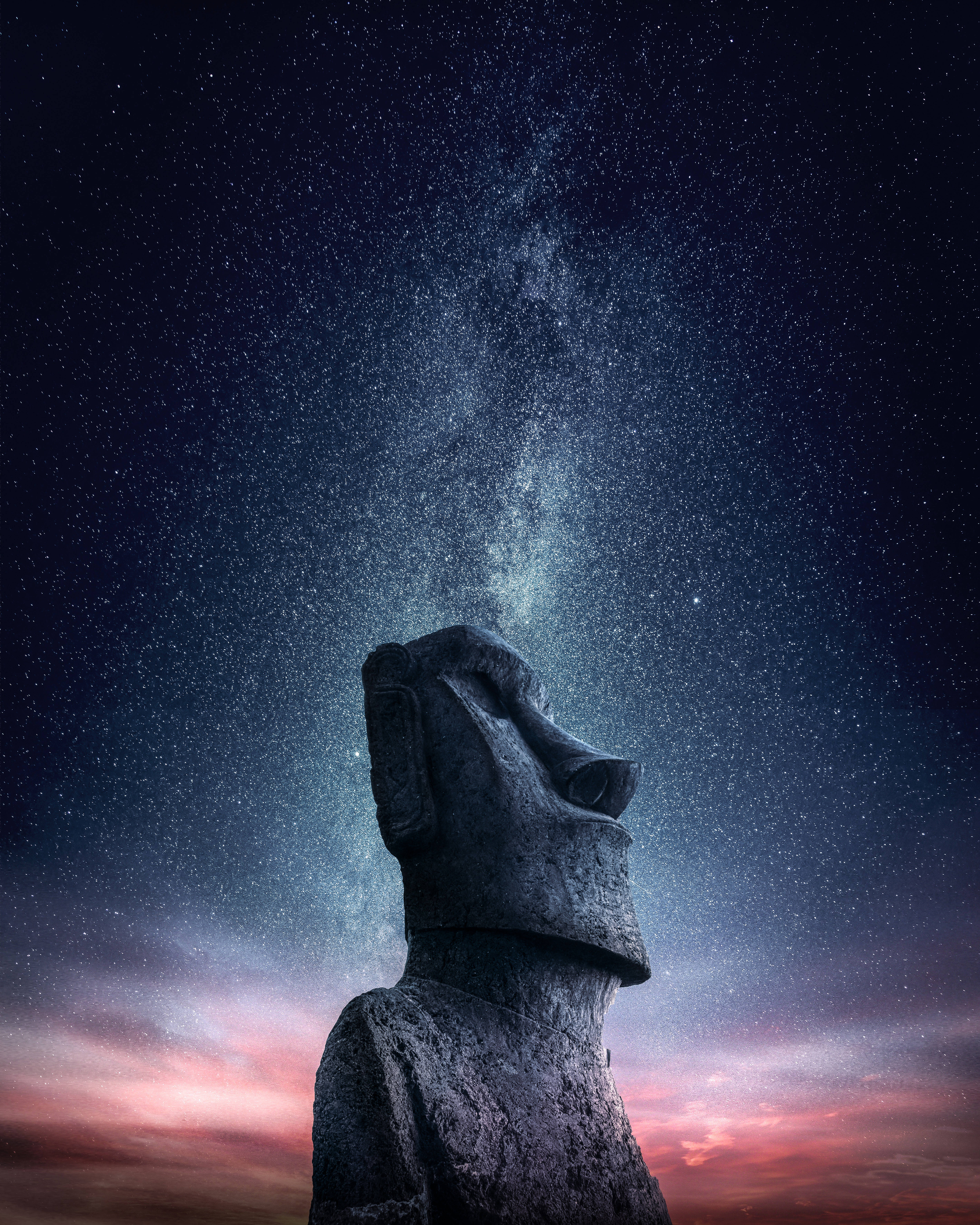 Isla de Pascua y estatua Moái Fondos de pantalla