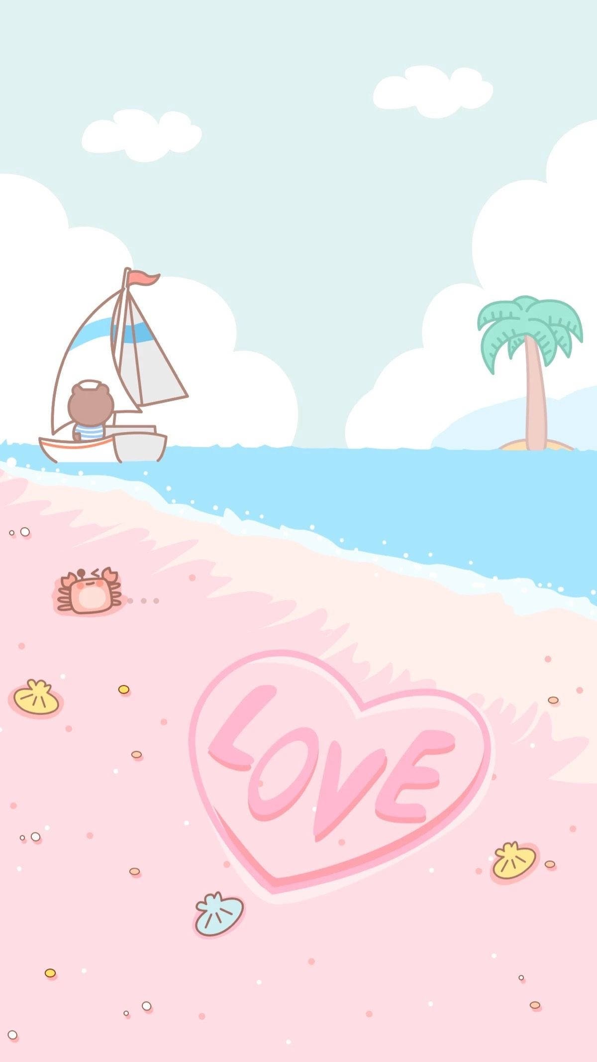 Isla Kawaii Estética Suave Fondos de pantalla
