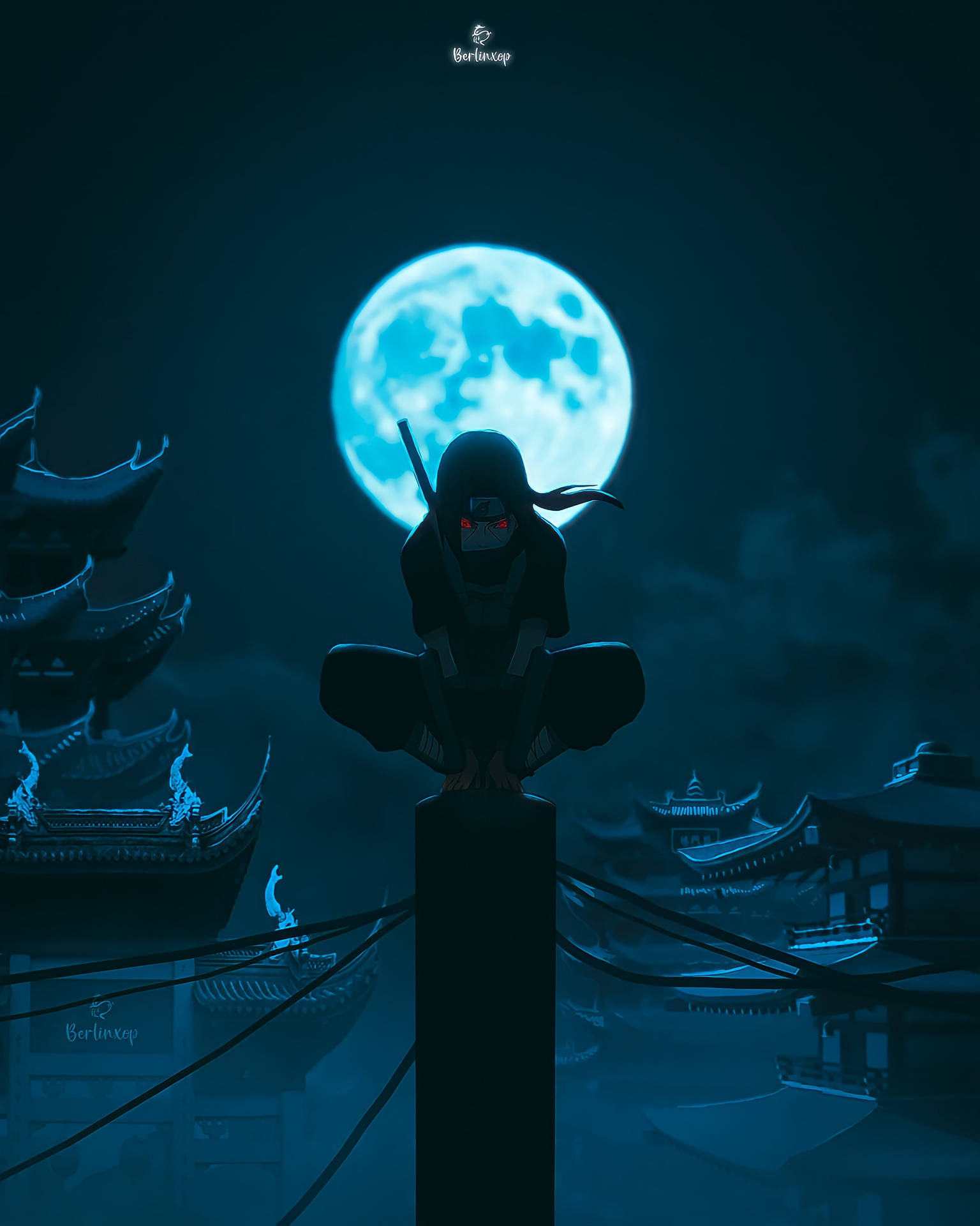 Itachi y la Luna Llena, Naruto Móvil 4K — Naruto 4K GIF Fondos de pantalla