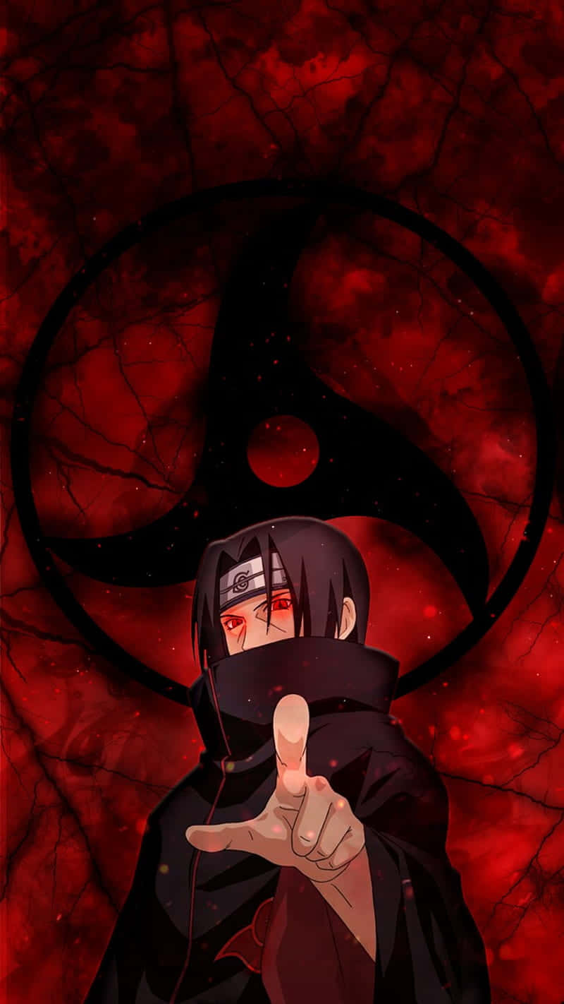 Itachi Mangekyou Sharingan Ojos Brillantes Apuntando Fondos de pantalla