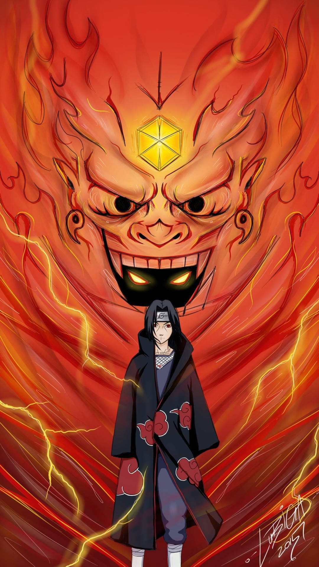 1280x2276 Fondo de pantalla de Itachi Susanoo