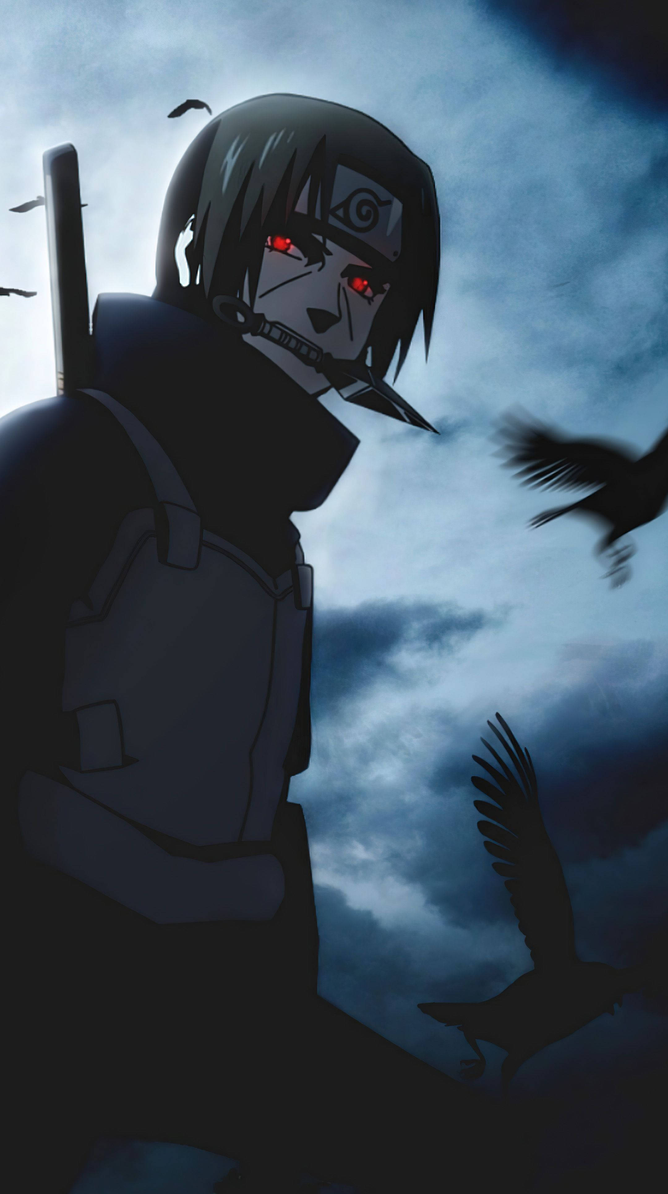 Itachi Teléfono Ojos Sharingan Cuervos Negros Fondos de pantalla