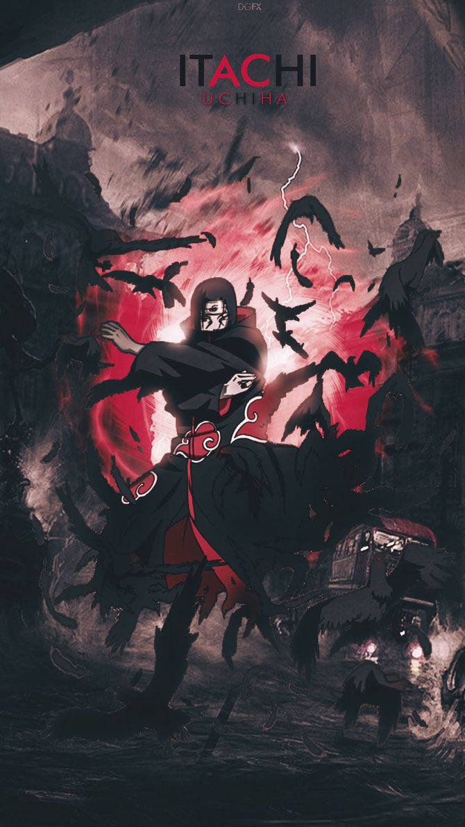 Itachi Uchiha iPhone con Cuervos Negros Fondos de pantalla