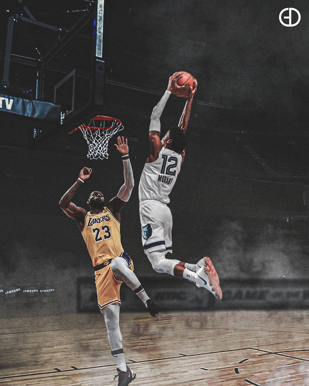 Ja Morant clavando ante LeBron James Fondos de pantalla