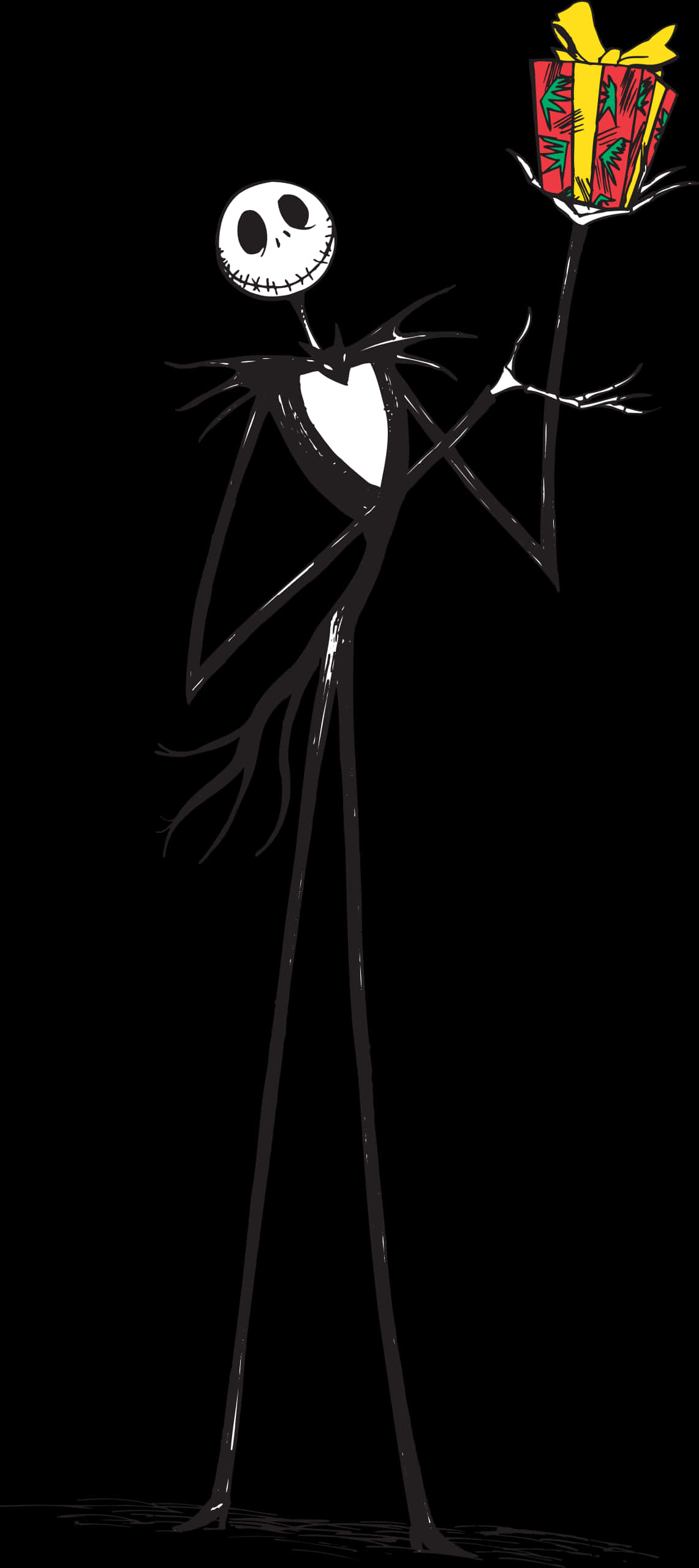 Jack Skellington Sosteniendo un Regalo Fondos de pantalla