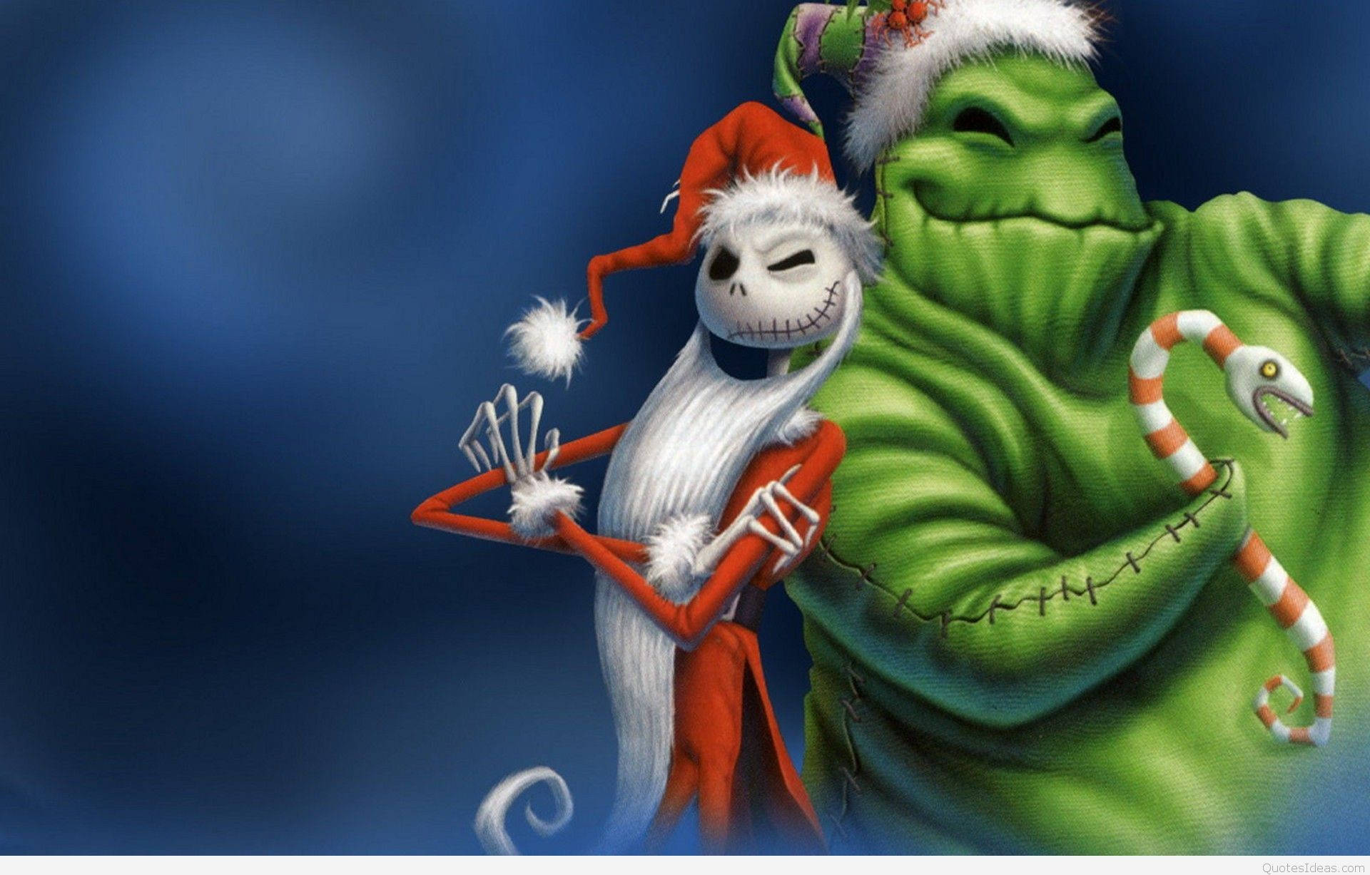 Jack y Oogie Boogie divertida Navidad Fondos de pantalla